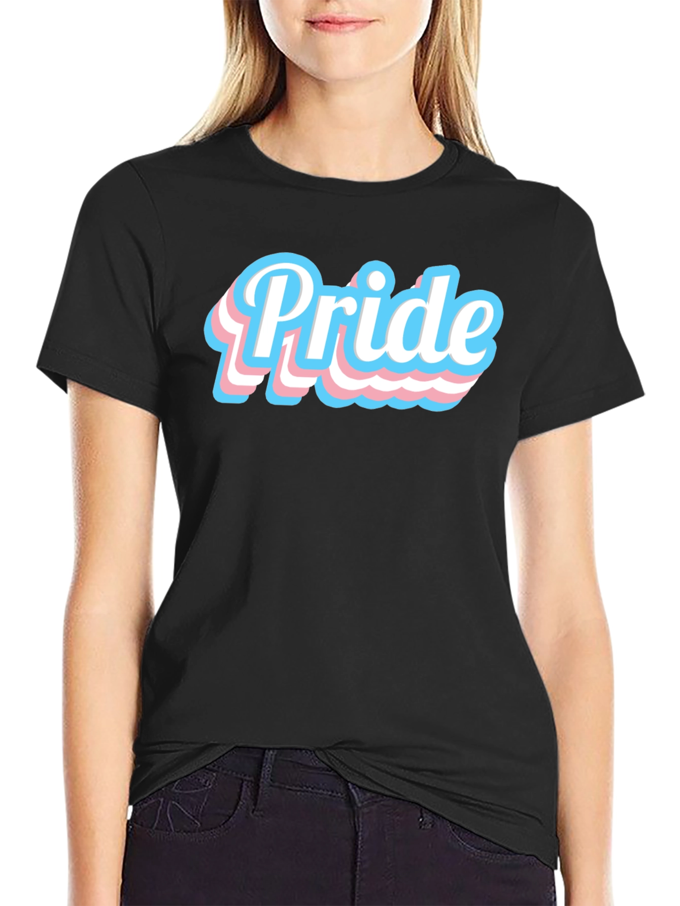 Trans Pride T-Shirt - Black Cotton Blend