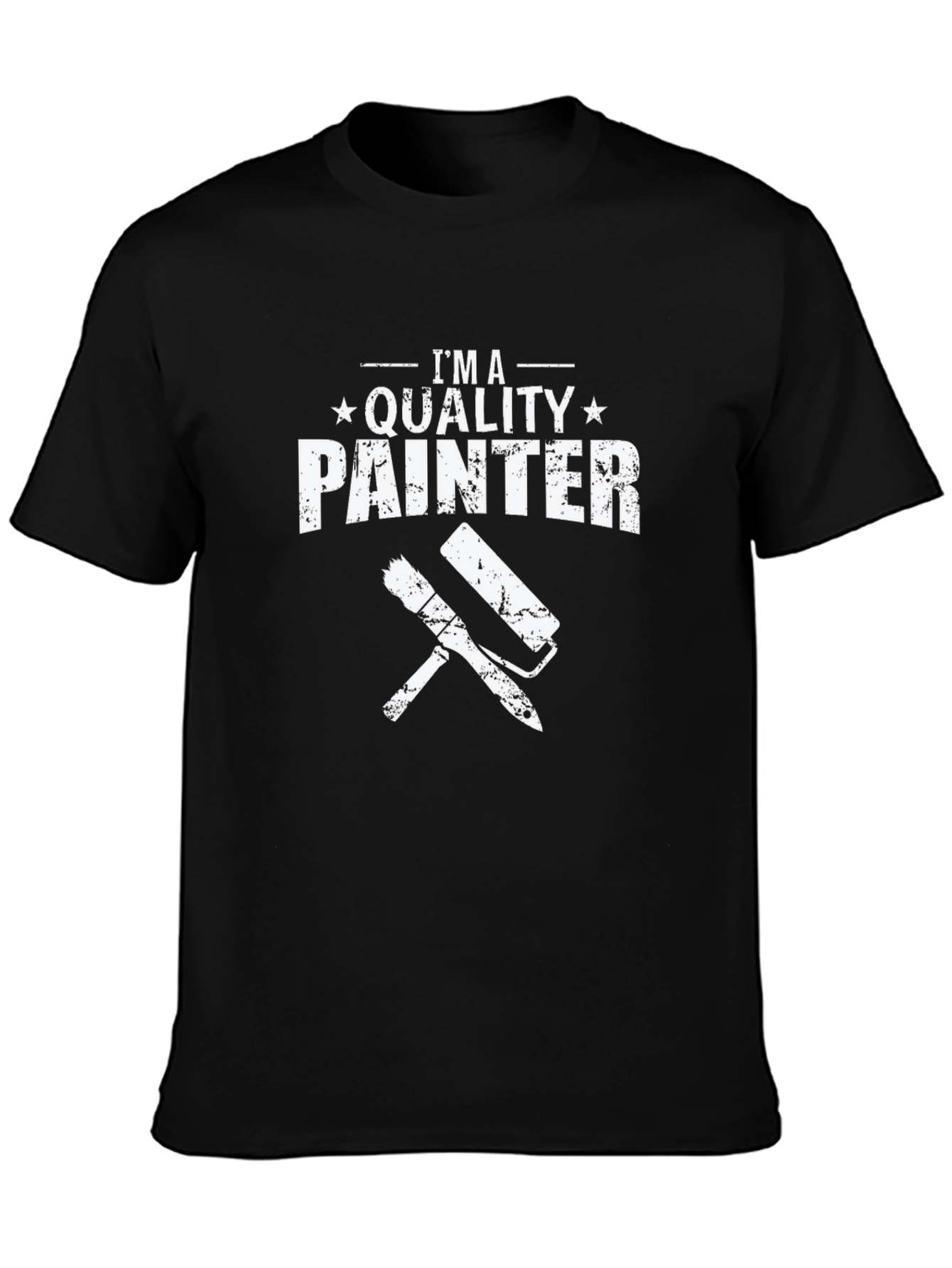 Quality Painter Graphic Tee - Black Cotton T-Shirt