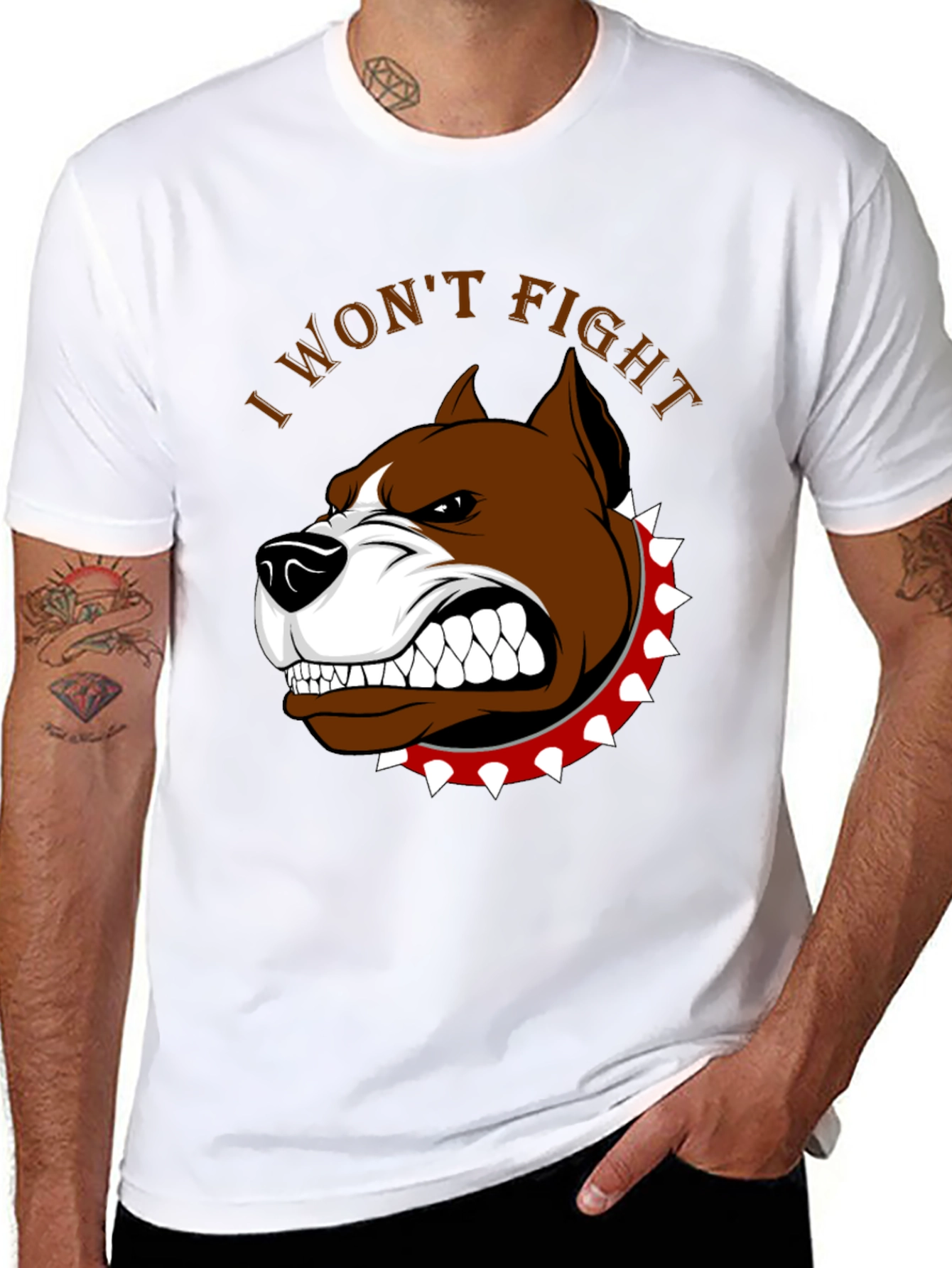 I Wont Fight Dog Graphic T-Shirt
