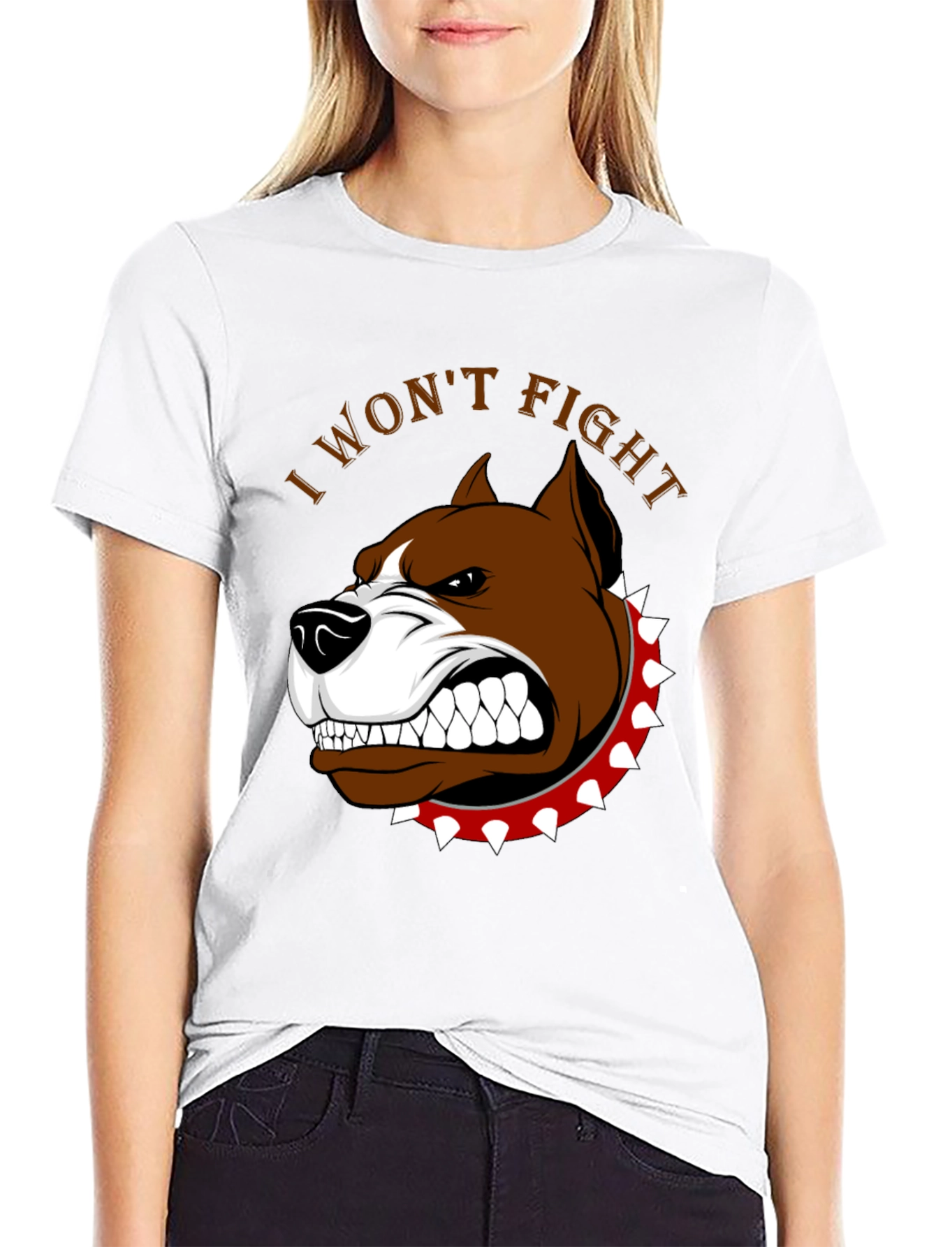 I Wont Fight Dog Graphic T-Shirt