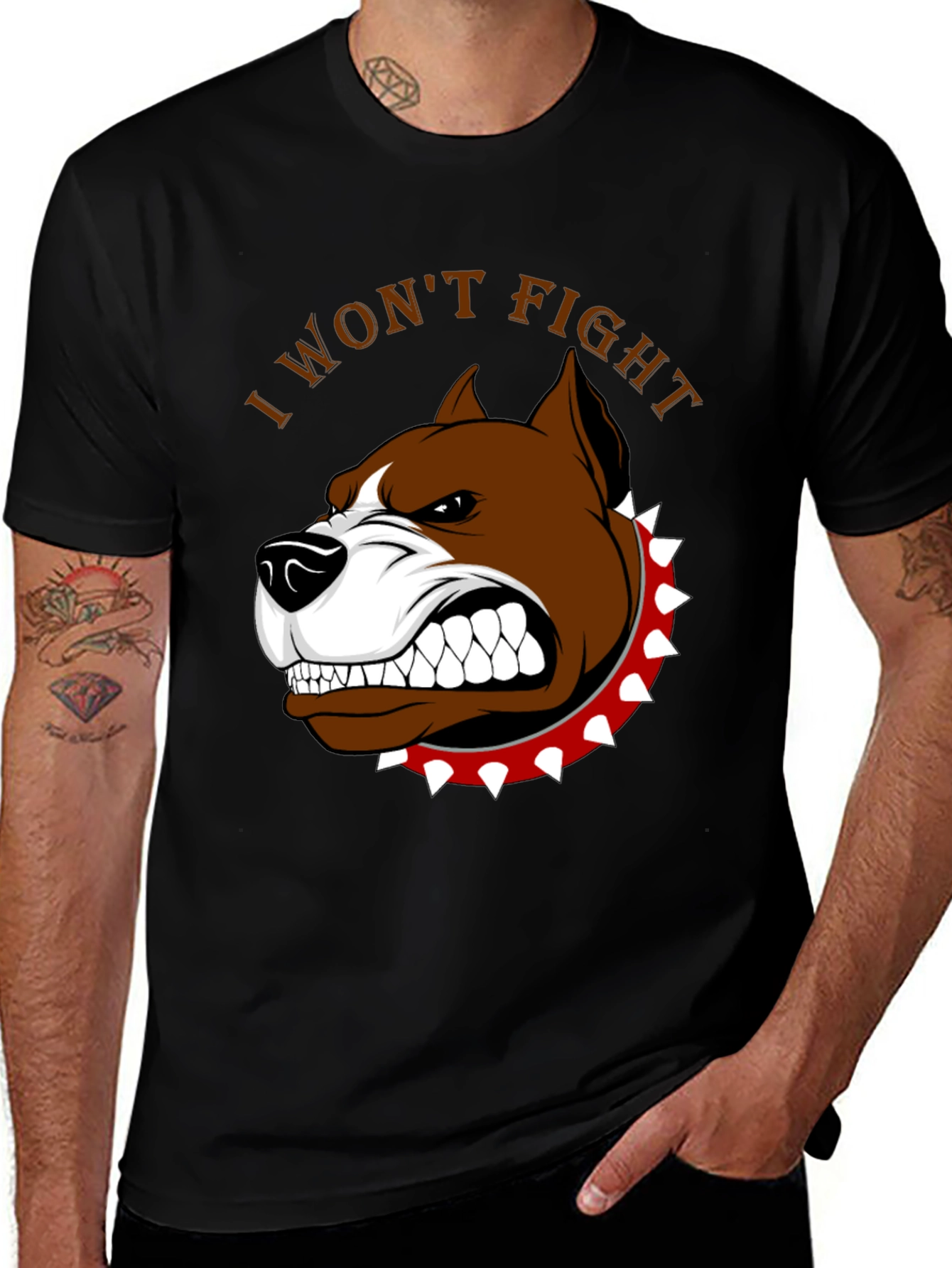 I Wont Fight Dog Graphic T-Shirt