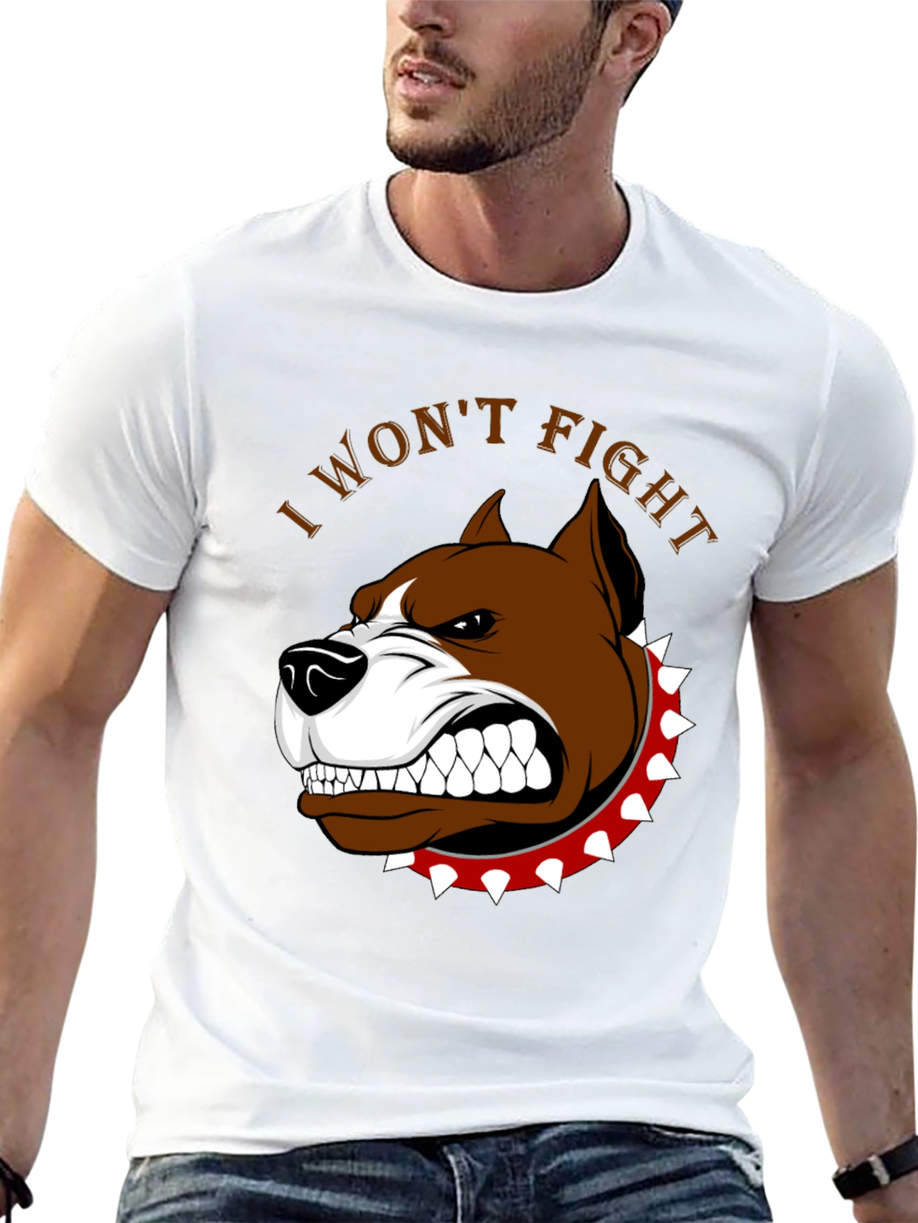 I Wont Fight Dog Graphic T-Shirt