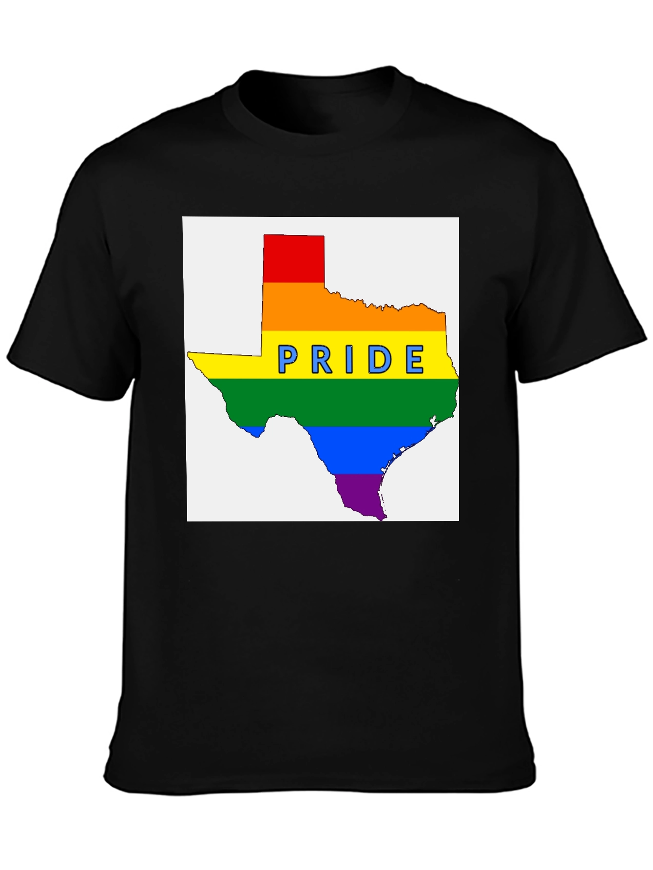 Texas Pride Rainbow Graphic T-Shirt