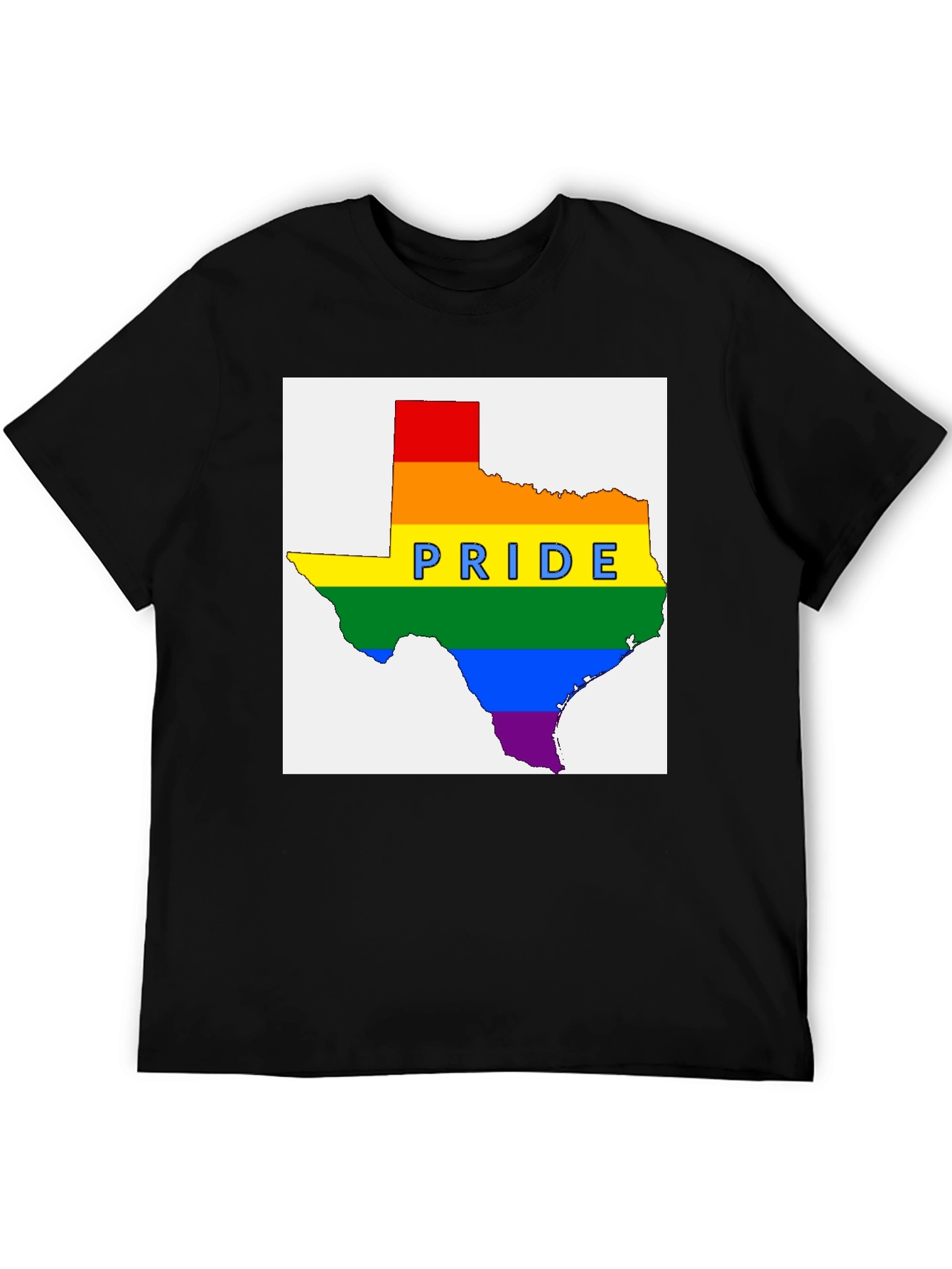 Texas Pride Rainbow Graphic T-Shirt