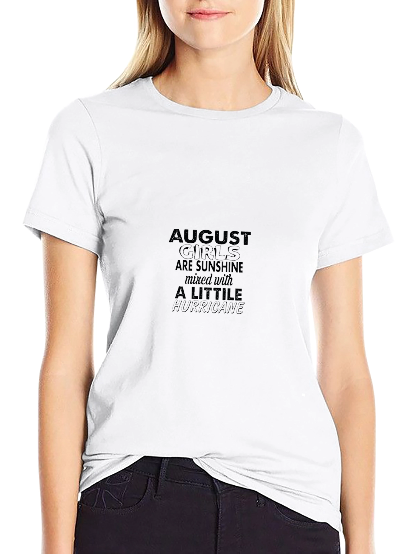 August Girl Sunshine Hurricane Black T-Shirt