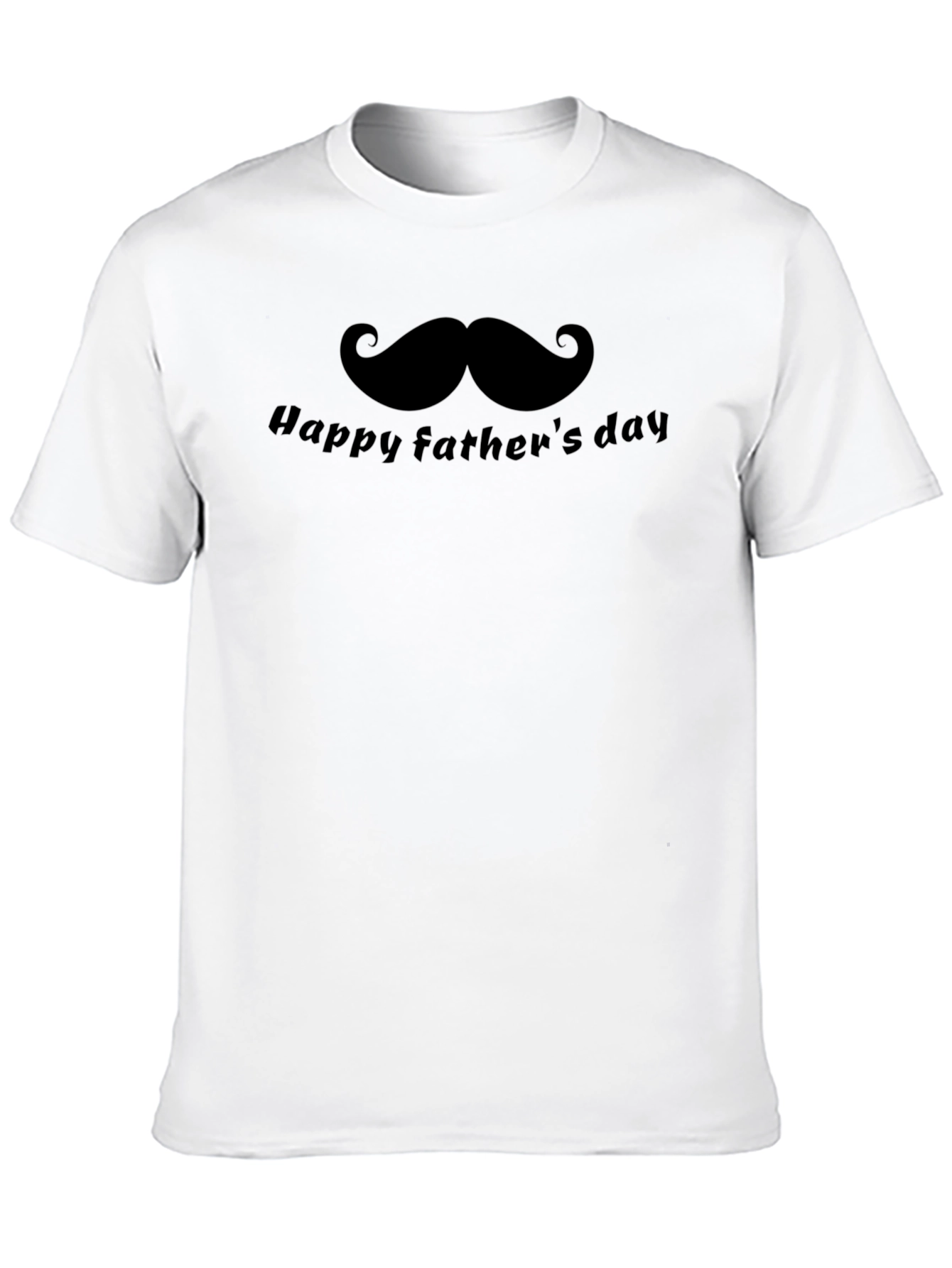 Happy Fathers Day Mustache Graphic T-Shirt