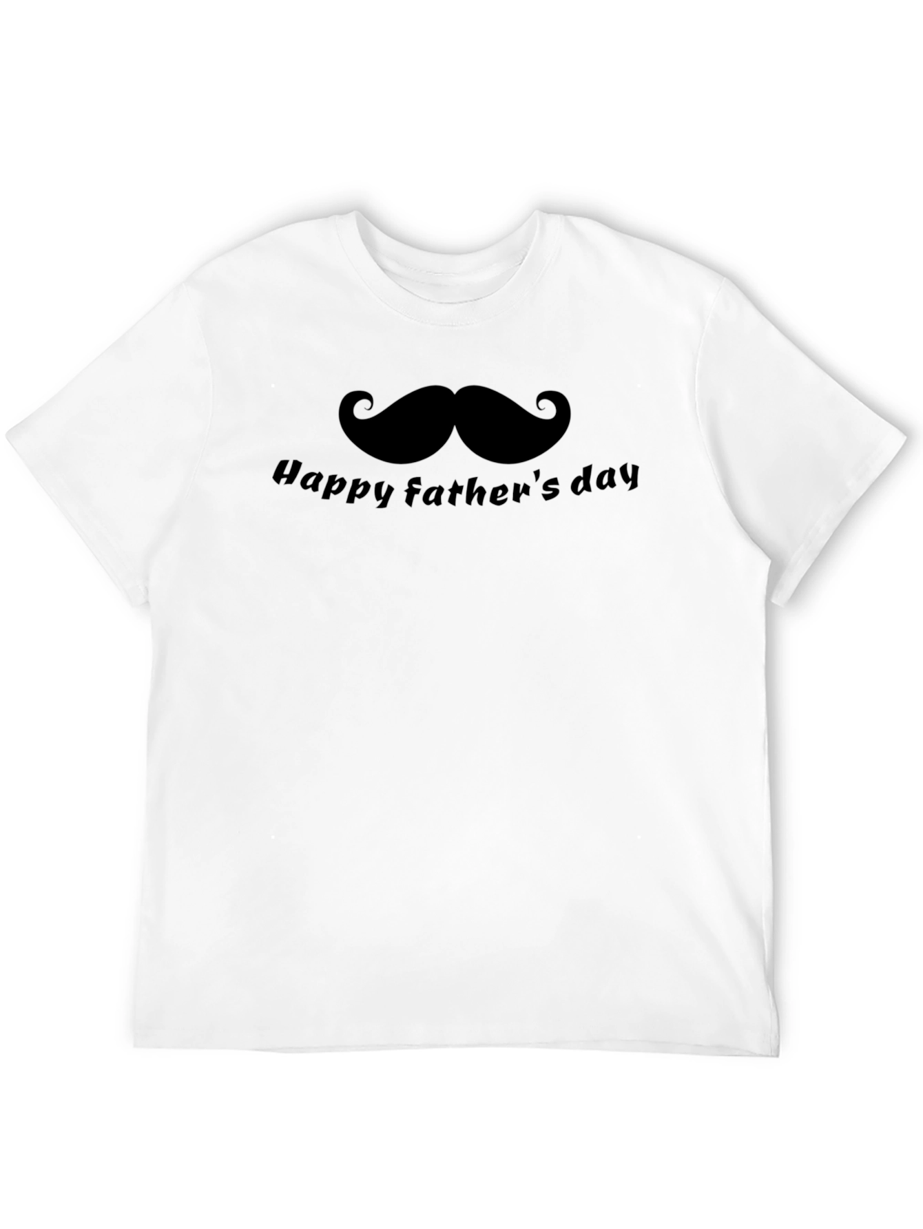 Happy Fathers Day Mustache Graphic T-Shirt