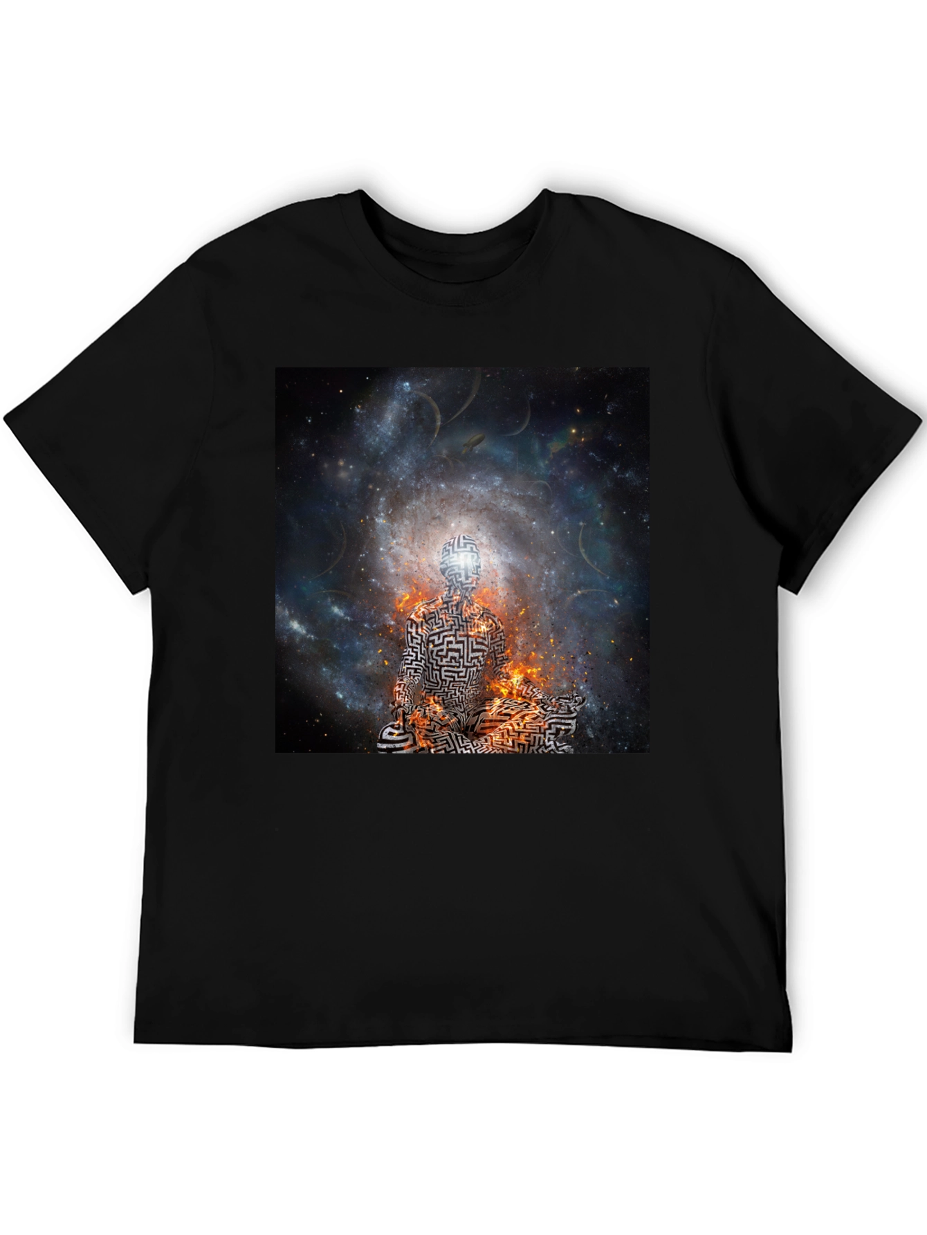 Cosmic Maze T-Shirt - Black