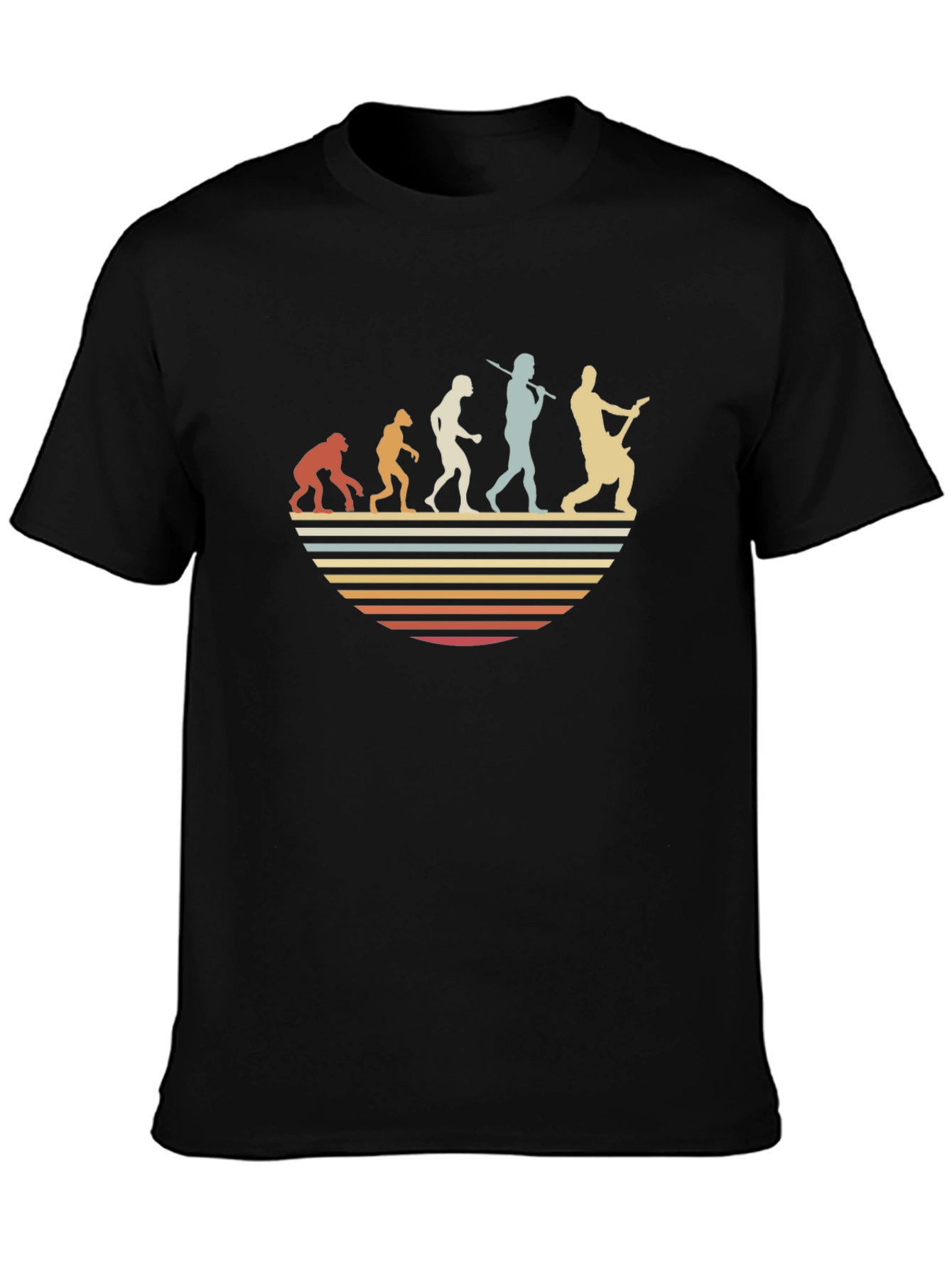 Evolution of Guitarist T-Shirt - Retro Design