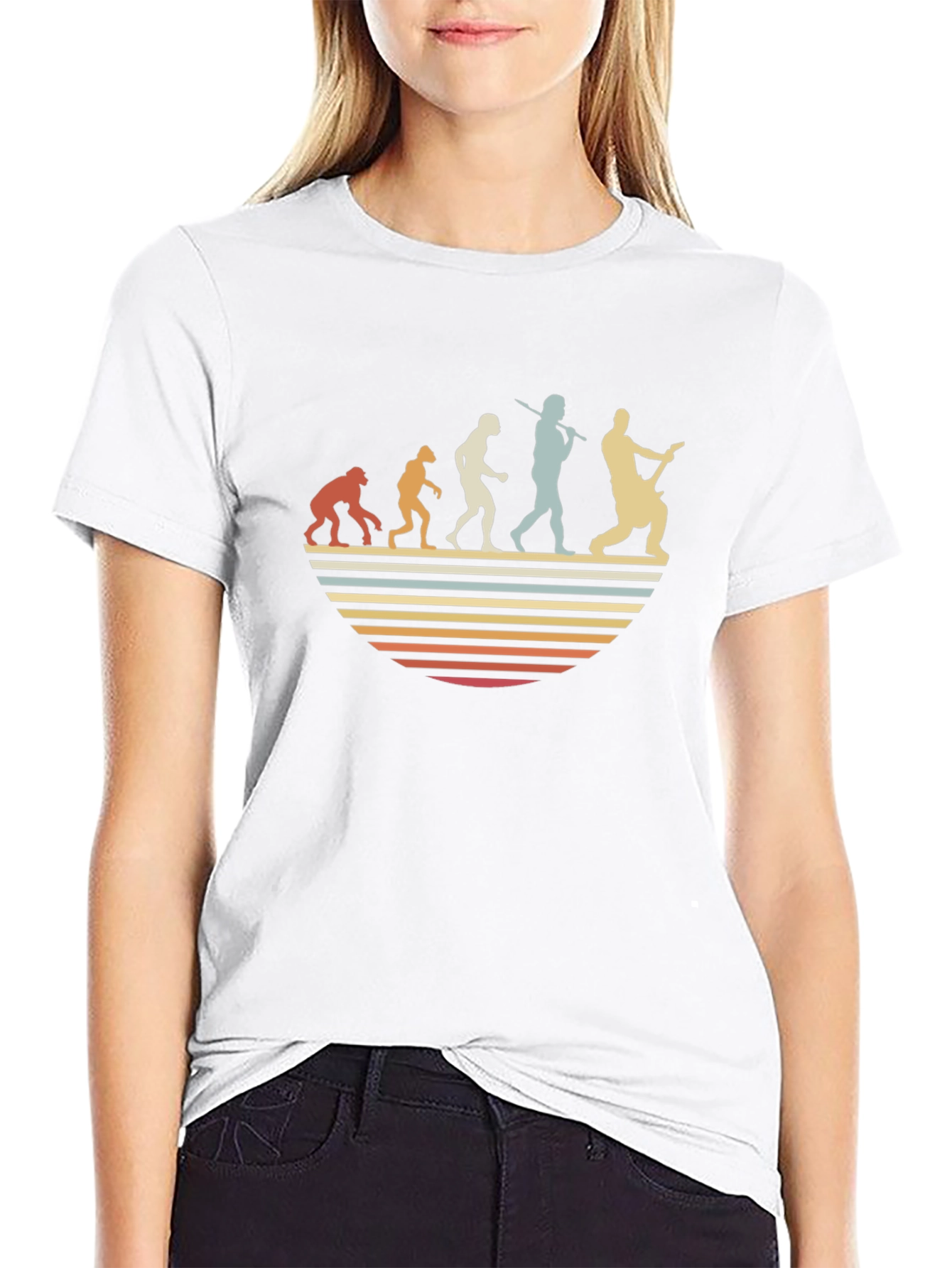 Evolution of Guitarist T-Shirt - Retro Design