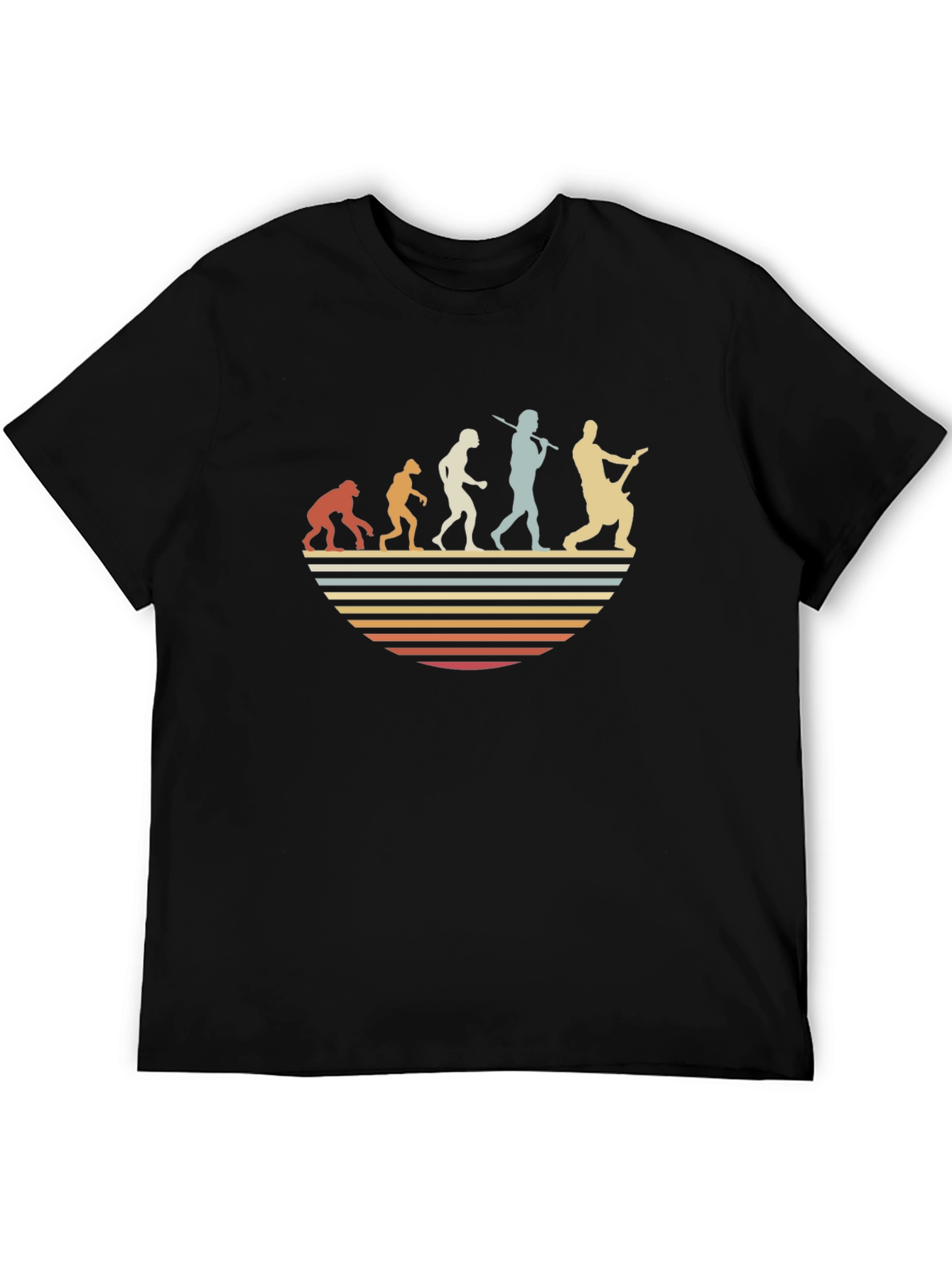 Evolution of Guitarist T-Shirt - Retro Design