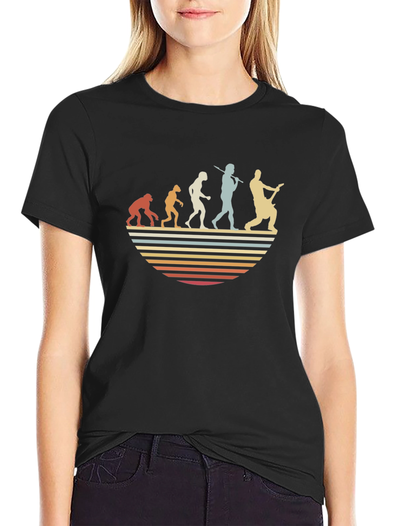 Evolution of Guitarist T-Shirt - Retro Design