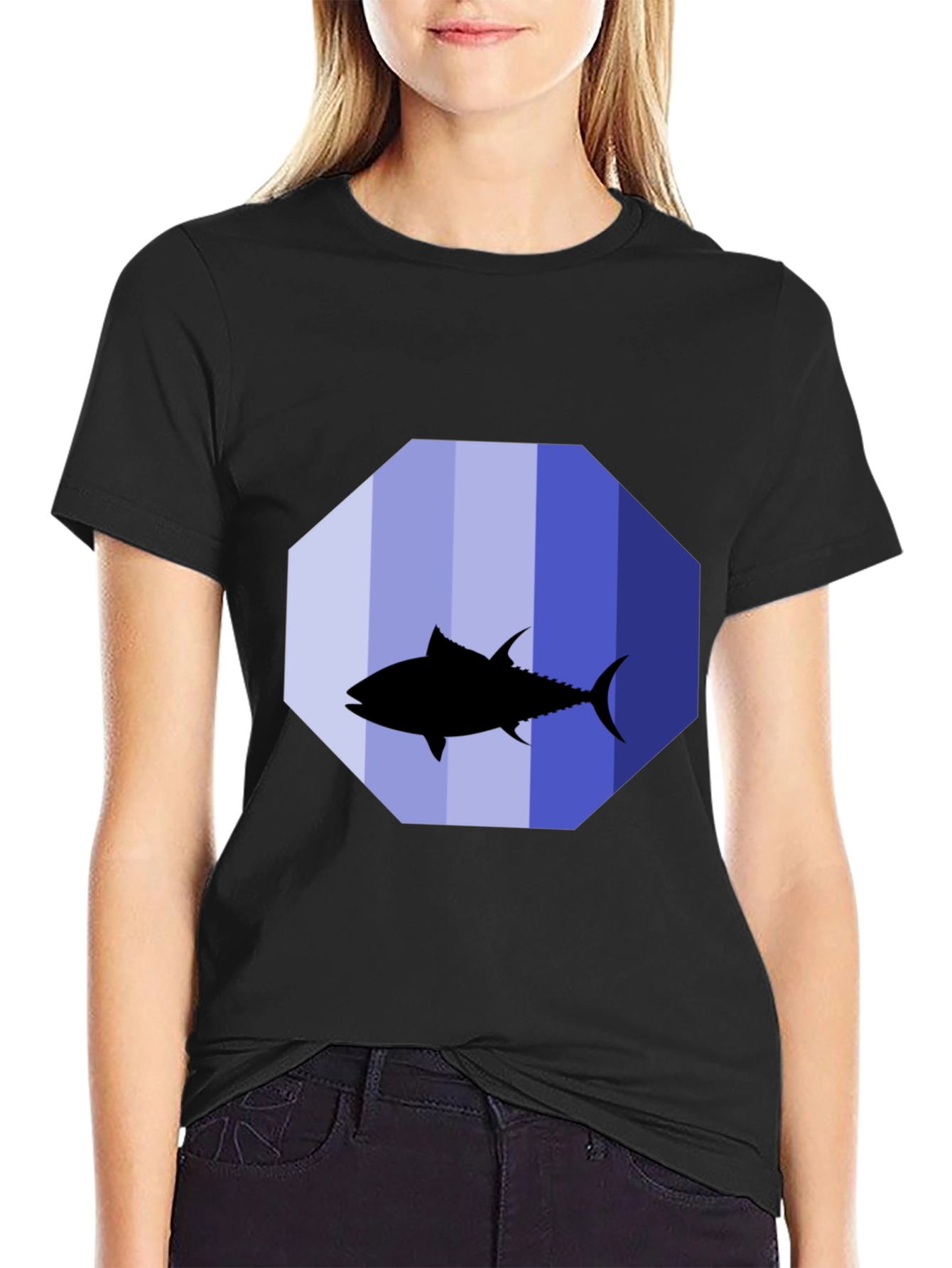 Tuna Silhouette Graphic Tee - Black