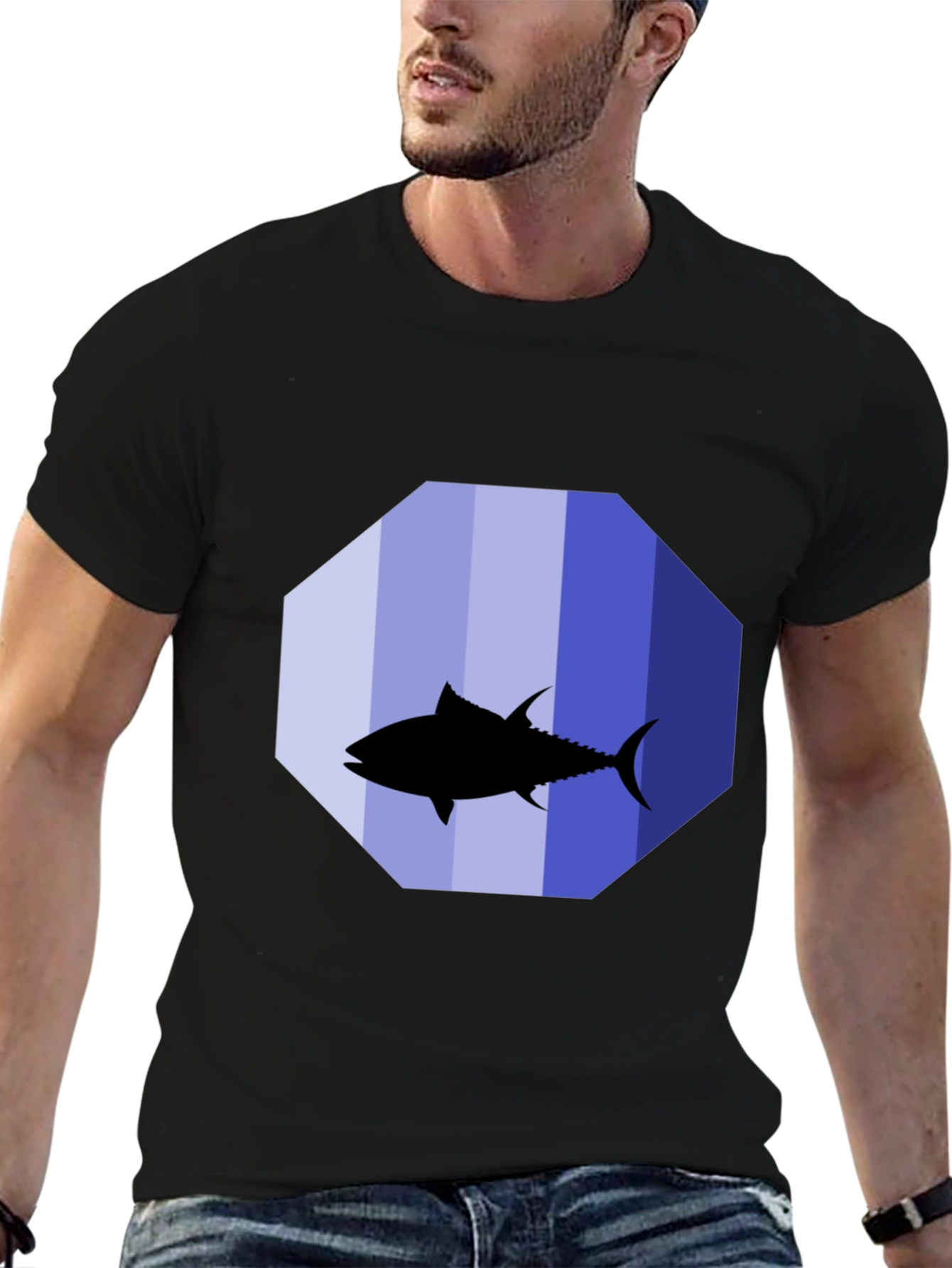 Tuna Silhouette Graphic Tee - Black