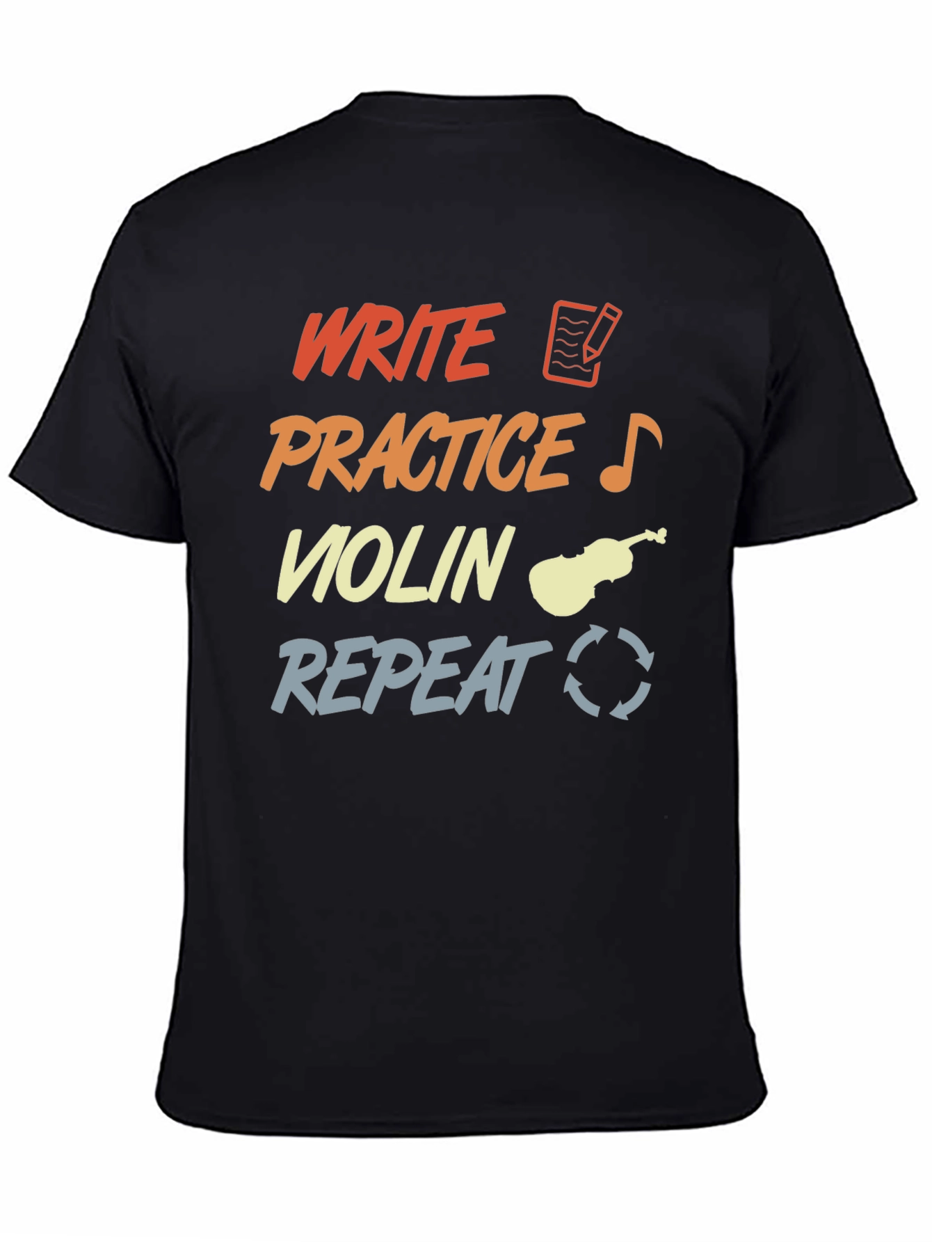 Write Practice Violin Repeat T-Shirt