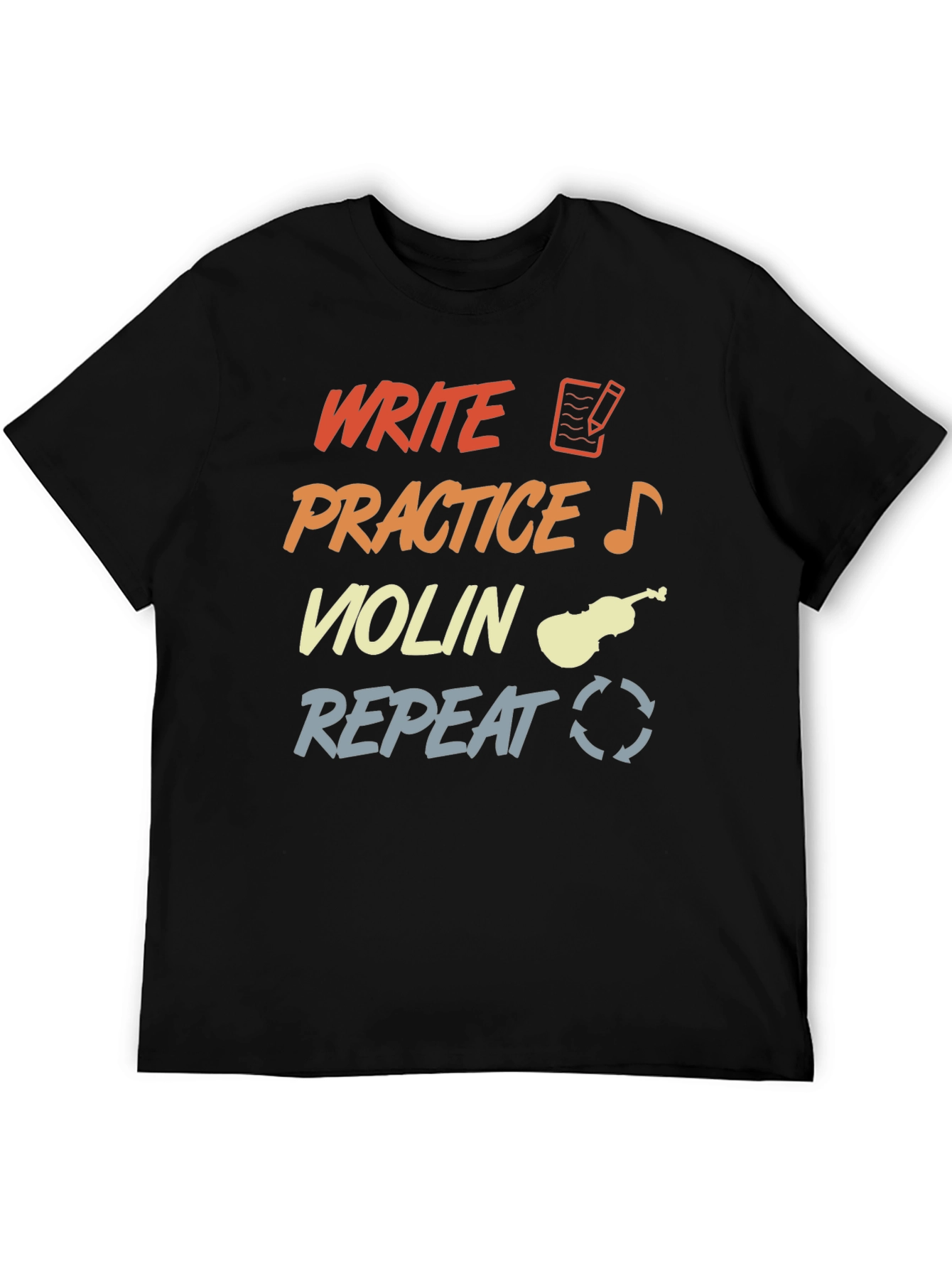 Write Practice Violin Repeat T-Shirt
