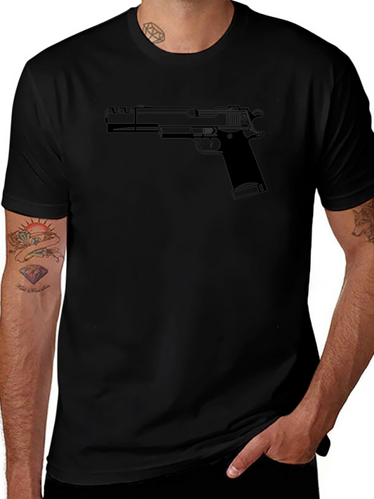 Gun Graphic Tee - Edgy Style