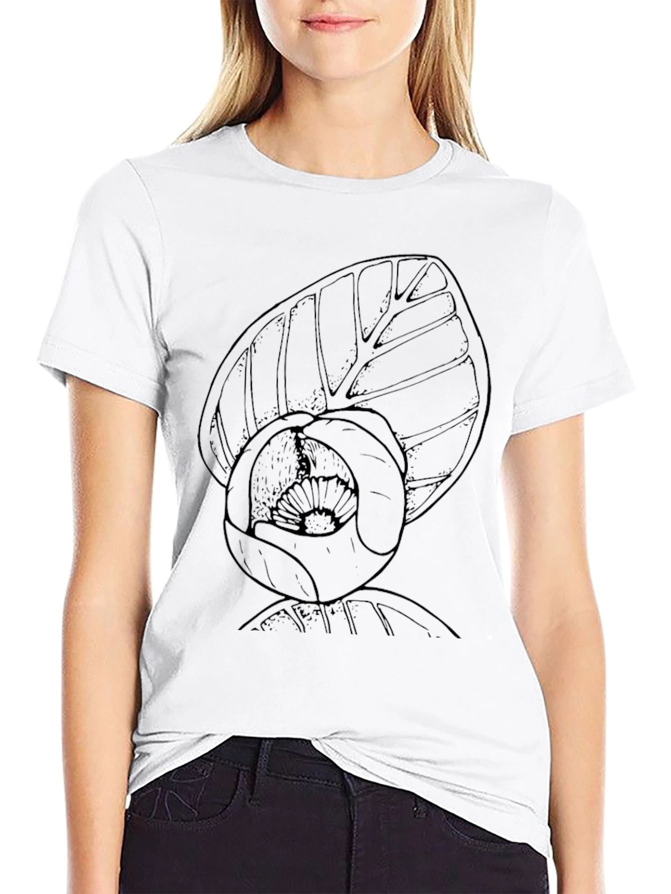 Botanical Sketch Black T-Shirt