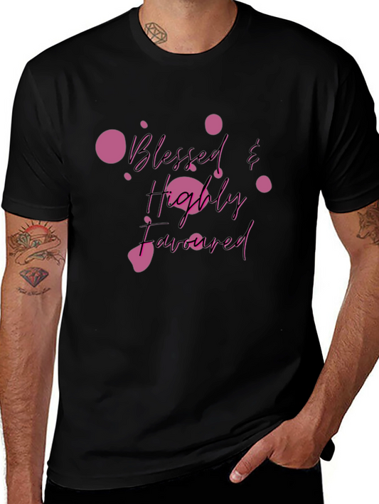 Blessed & Highly Favored Black T-Shirt
