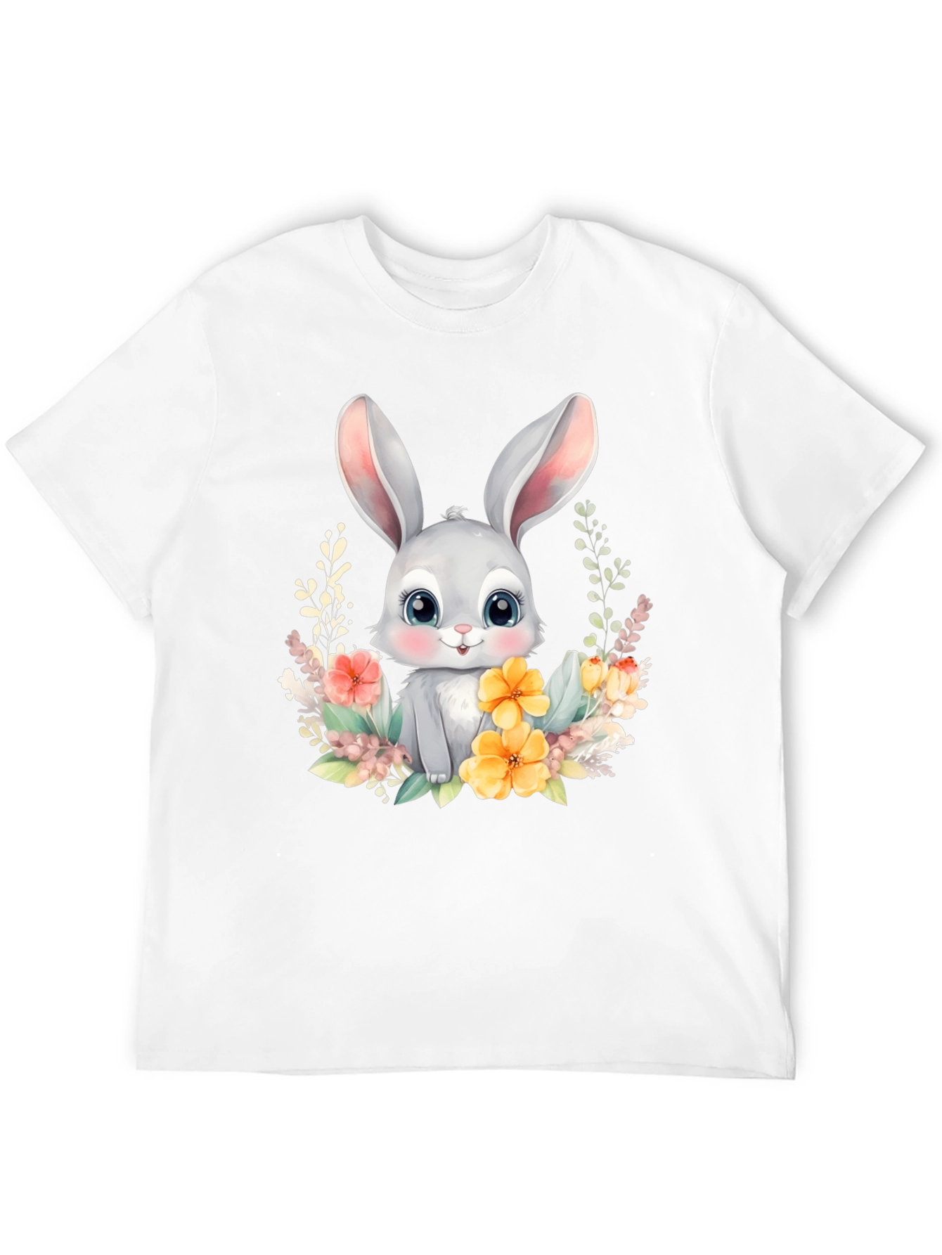 Cute Easter Bunny Flower T-Shirt