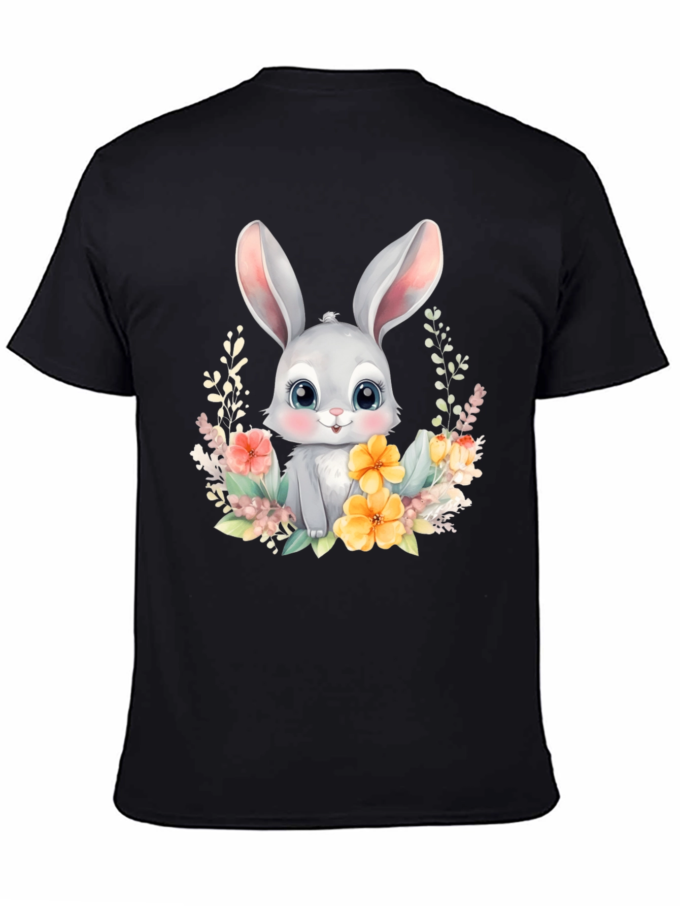 Cute Easter Bunny Flower T-Shirt