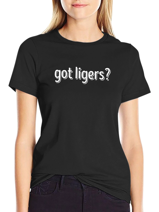 Got Ligers? Black Graphic T-Shirt