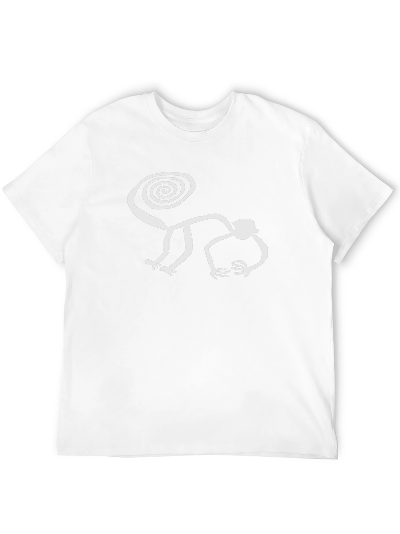Nazca Lines Monkey Graphic Tee - Black Cotton Shirt
