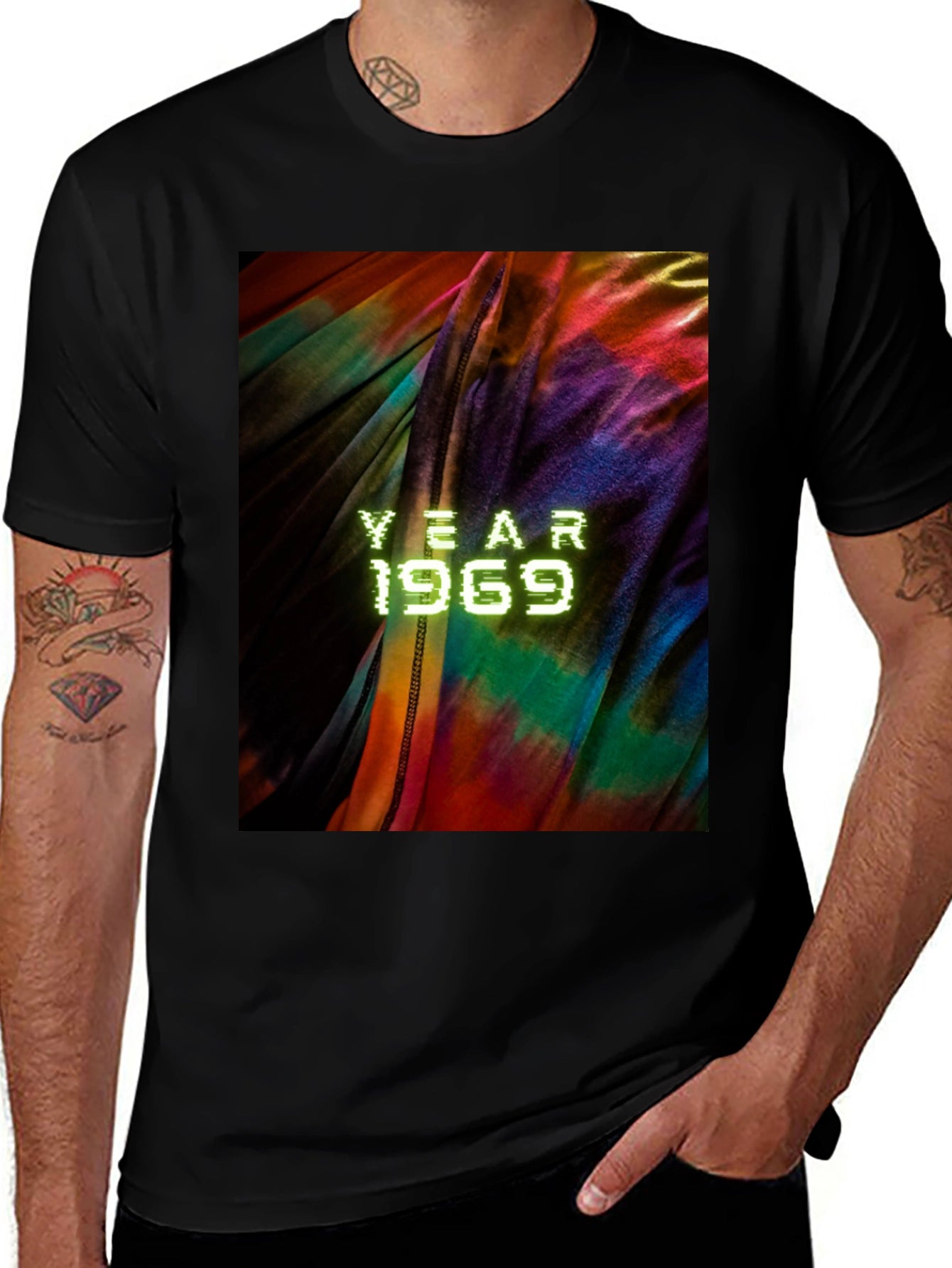 Year 1969 Tie Dye Graphic Tee