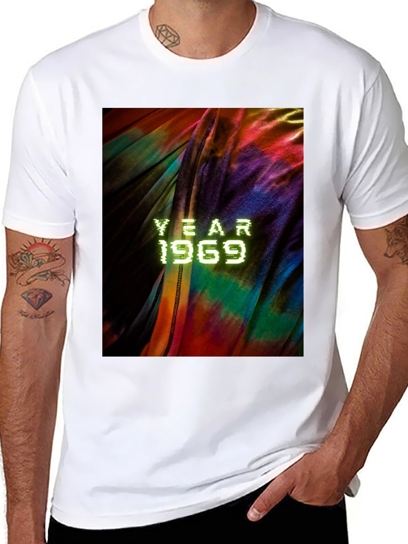 Year 1969 Tie Dye Graphic Tee