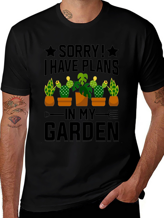 Gardeners Black Graphic Tee - Sorry! I Have Plans