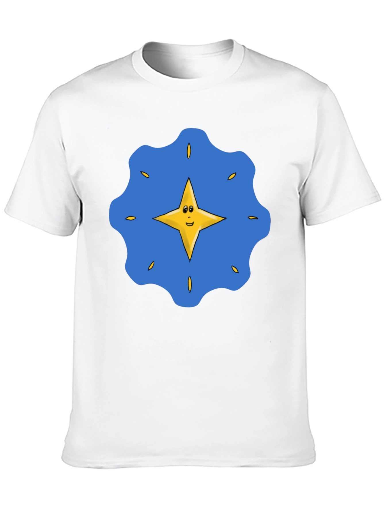 Smiling Star Graphic Black T-Shirt