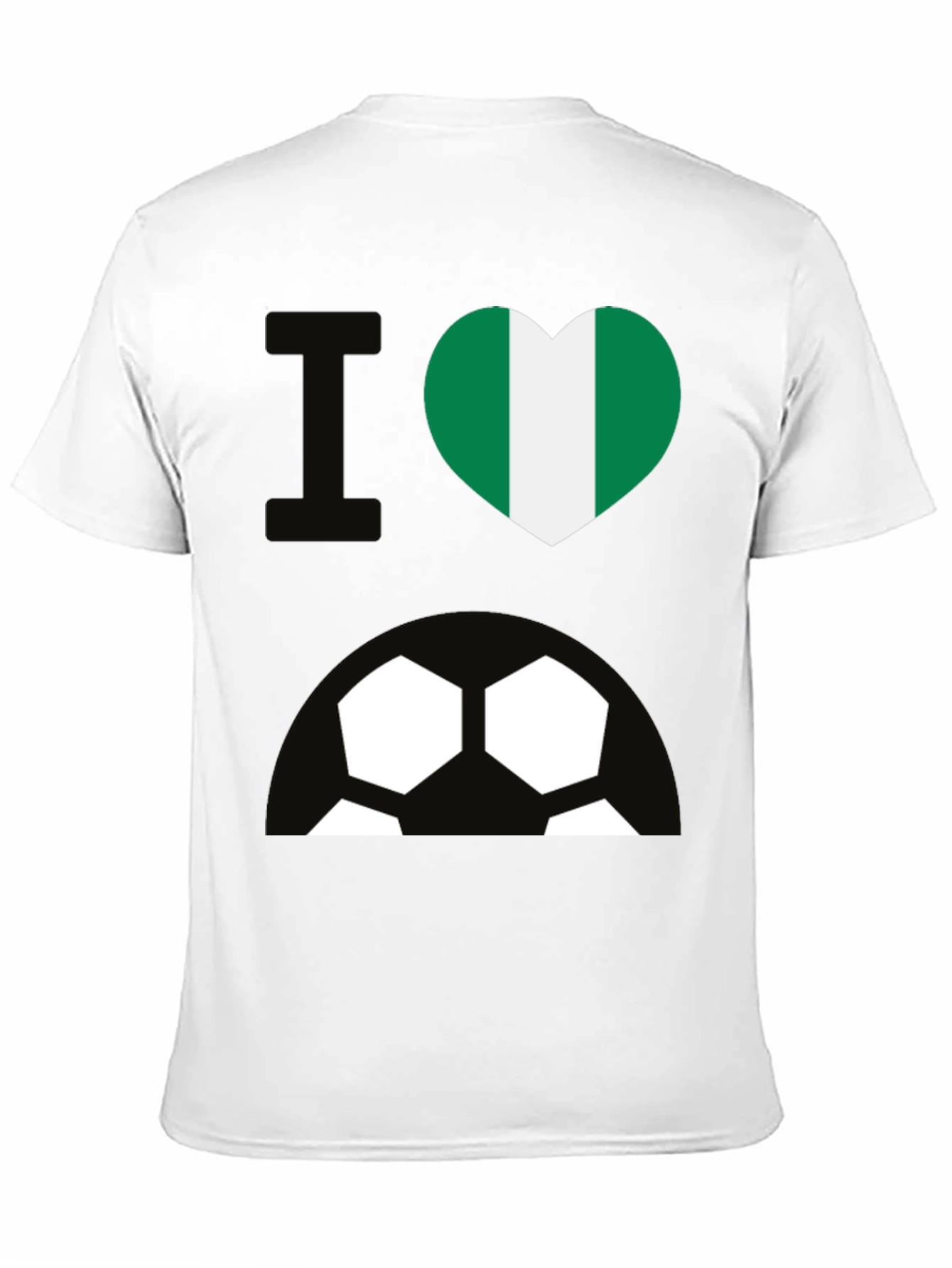 I Love Nigeria Soccer T-Shirt - Black