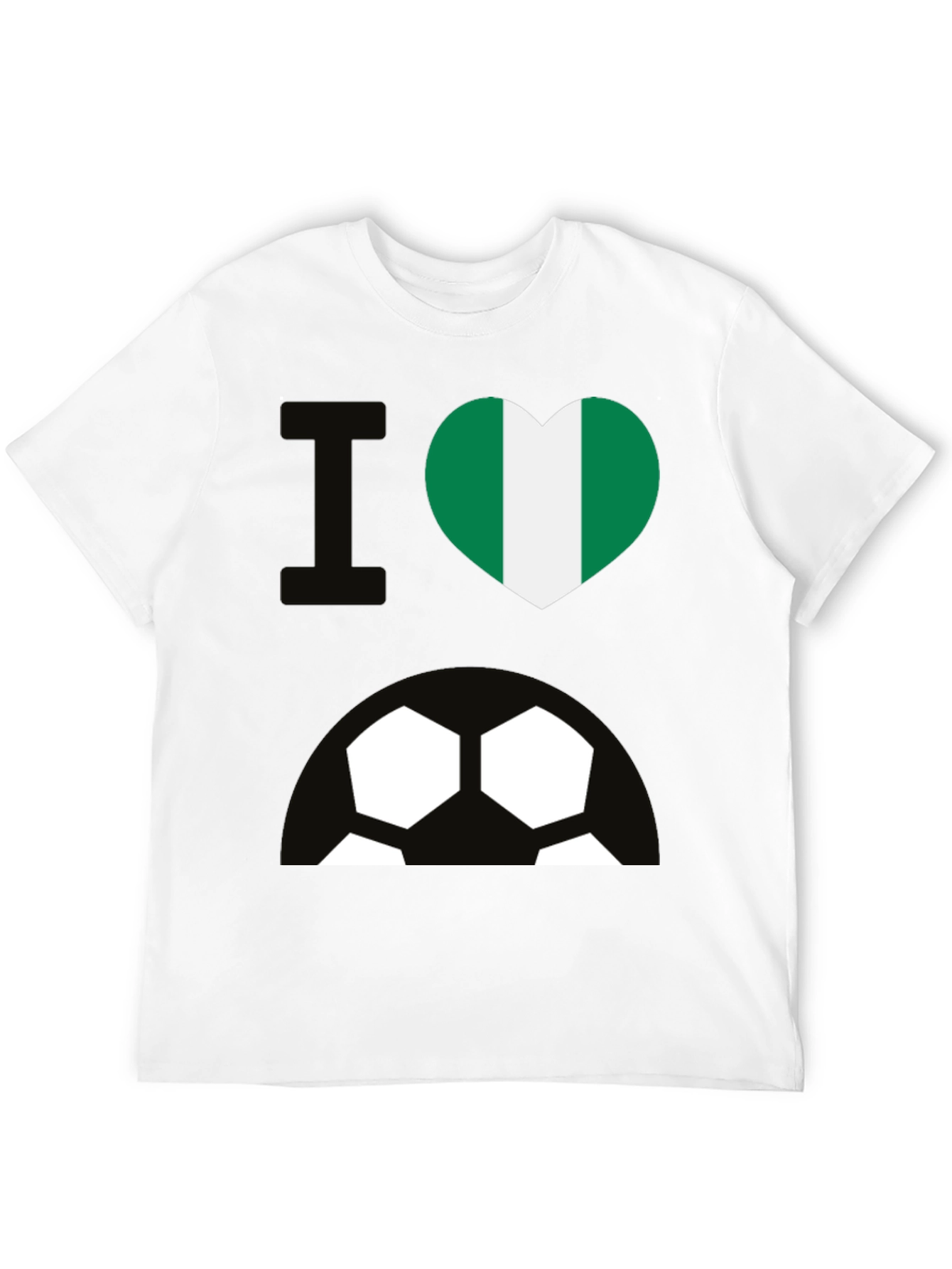 I Love Nigeria Soccer T-Shirt - Black