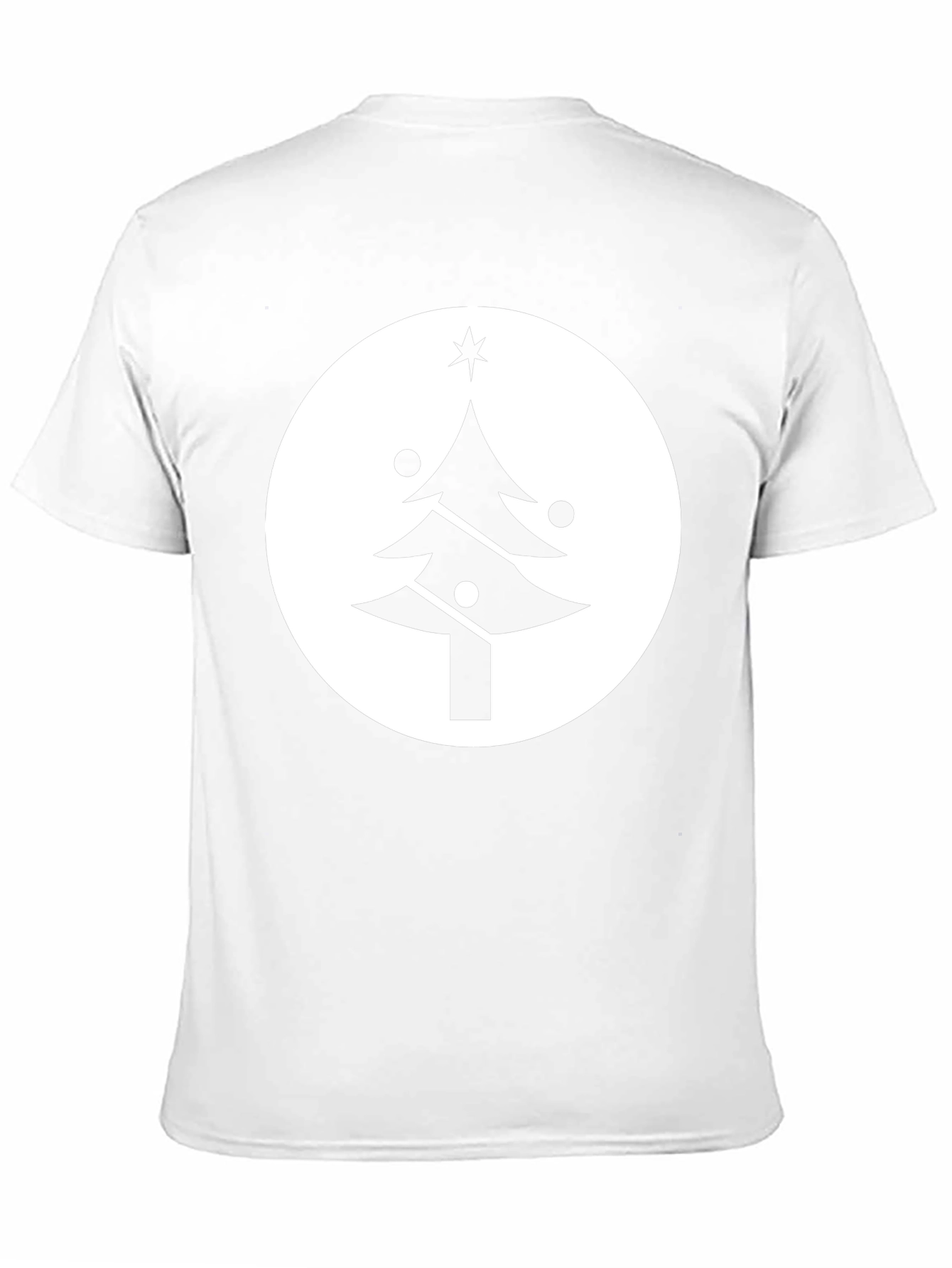 Festive Christmas Tree Graphic Tee - Black