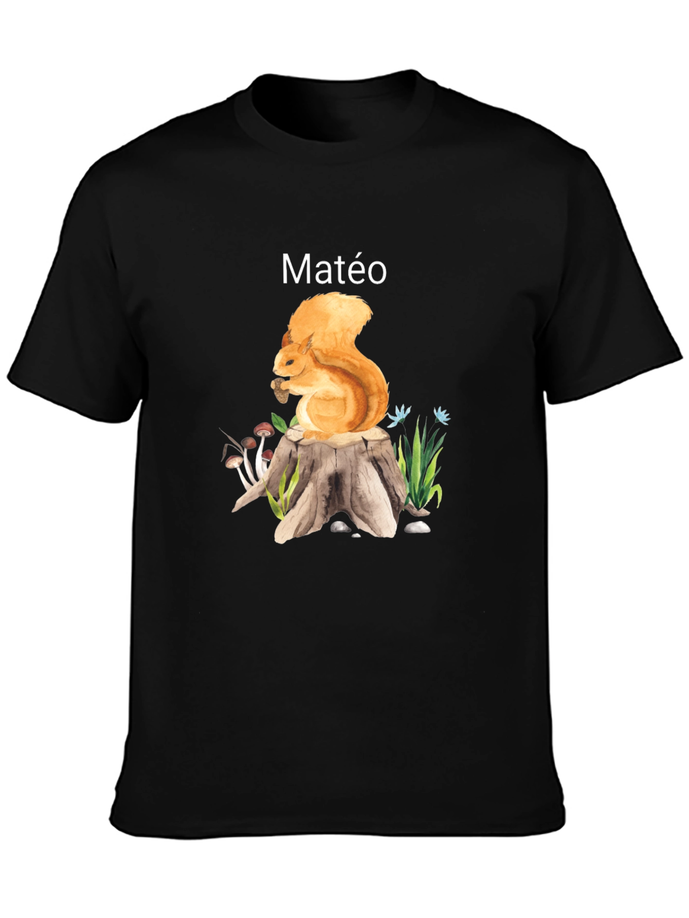 Squirrel on Stump Personalized T-Shirt