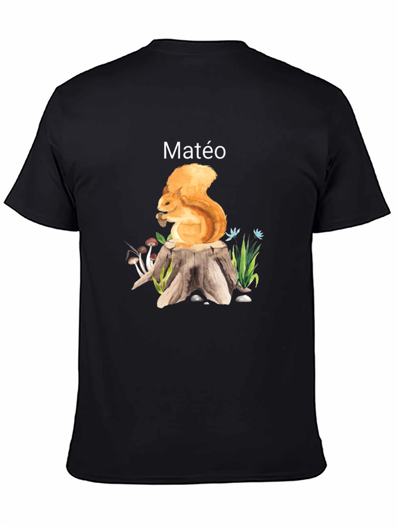 Squirrel on Stump Personalized T-Shirt