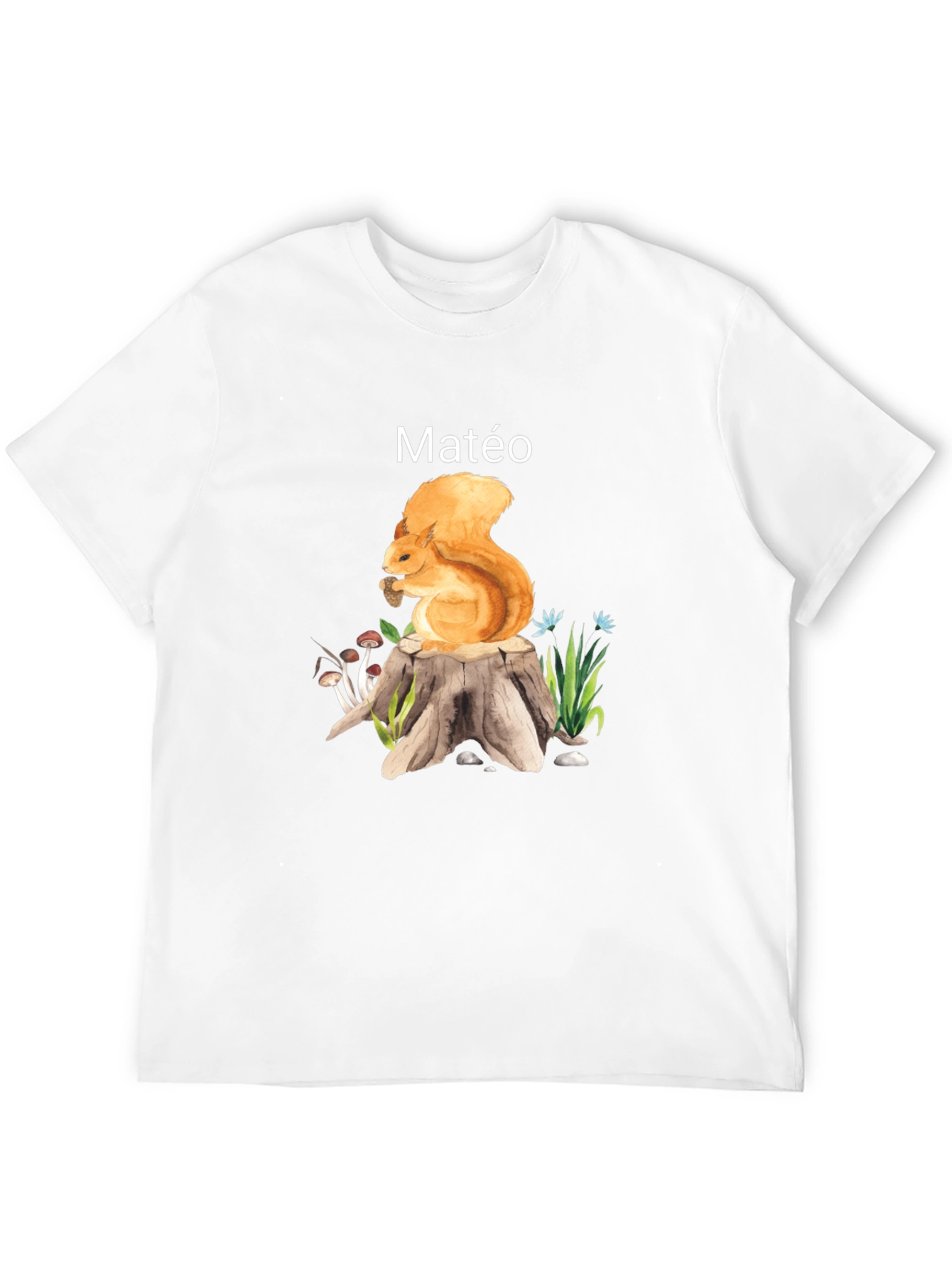 Squirrel on Stump Personalized T-Shirt