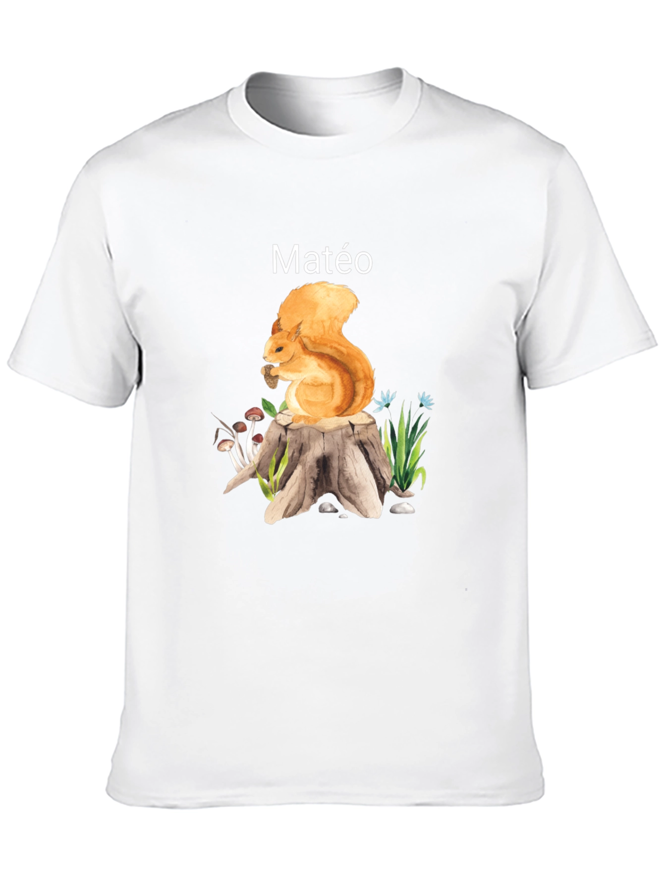 Squirrel on Stump Personalized T-Shirt
