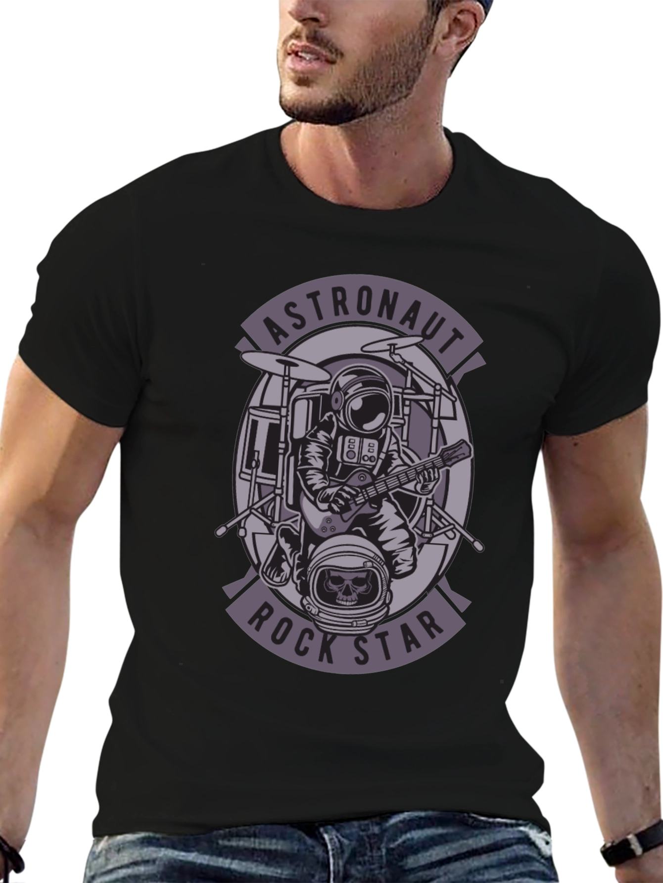 Astronaut Rock Star Graphic Tee