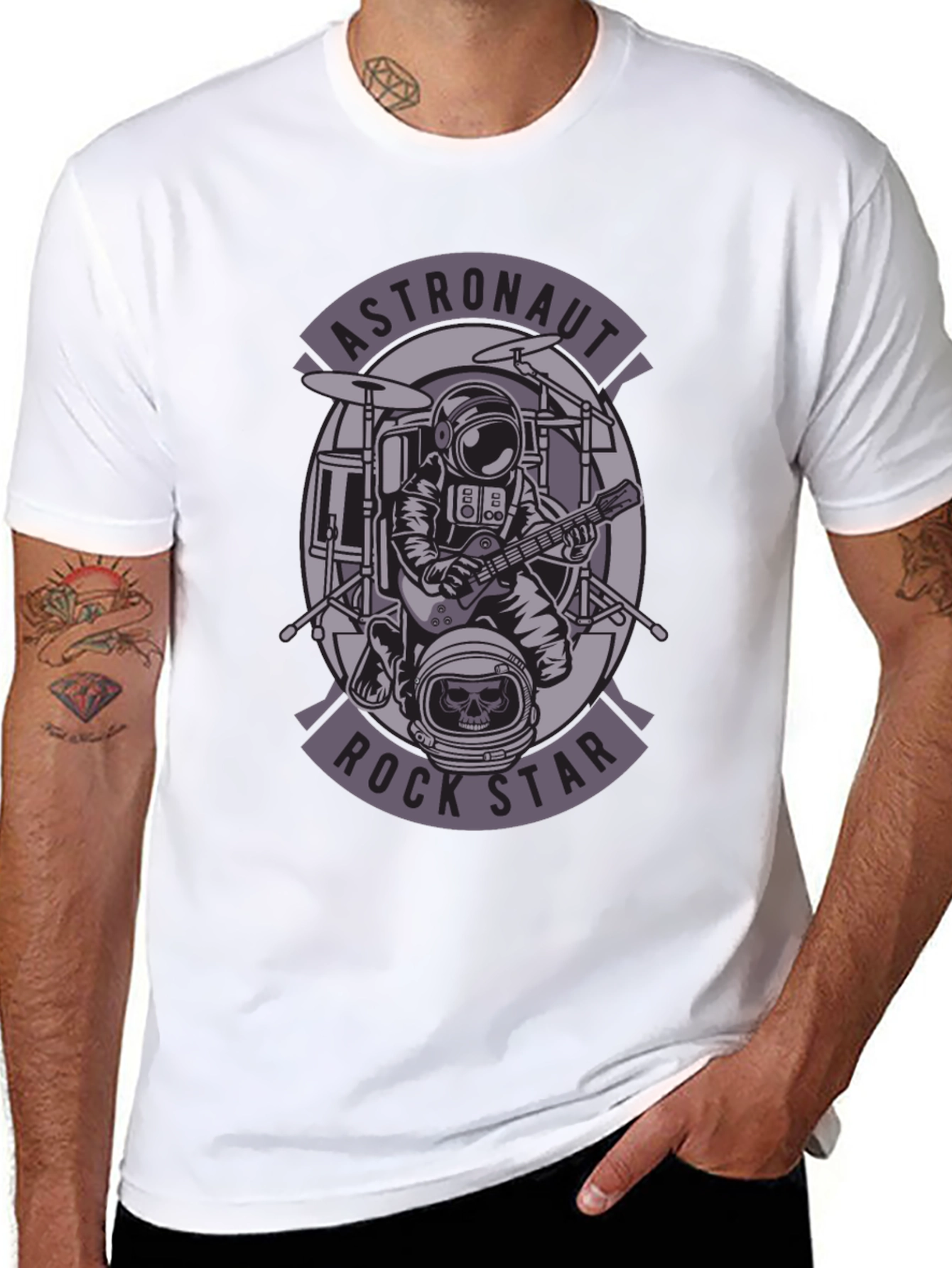 Astronaut Rock Star Graphic Tee