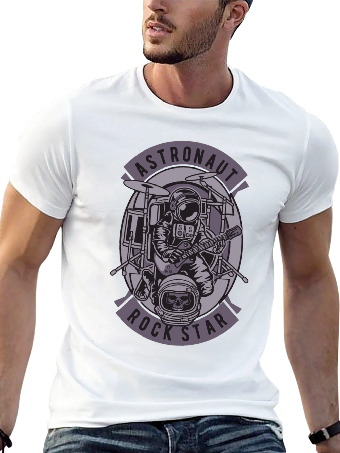 Astronaut Rock Star Graphic Tee