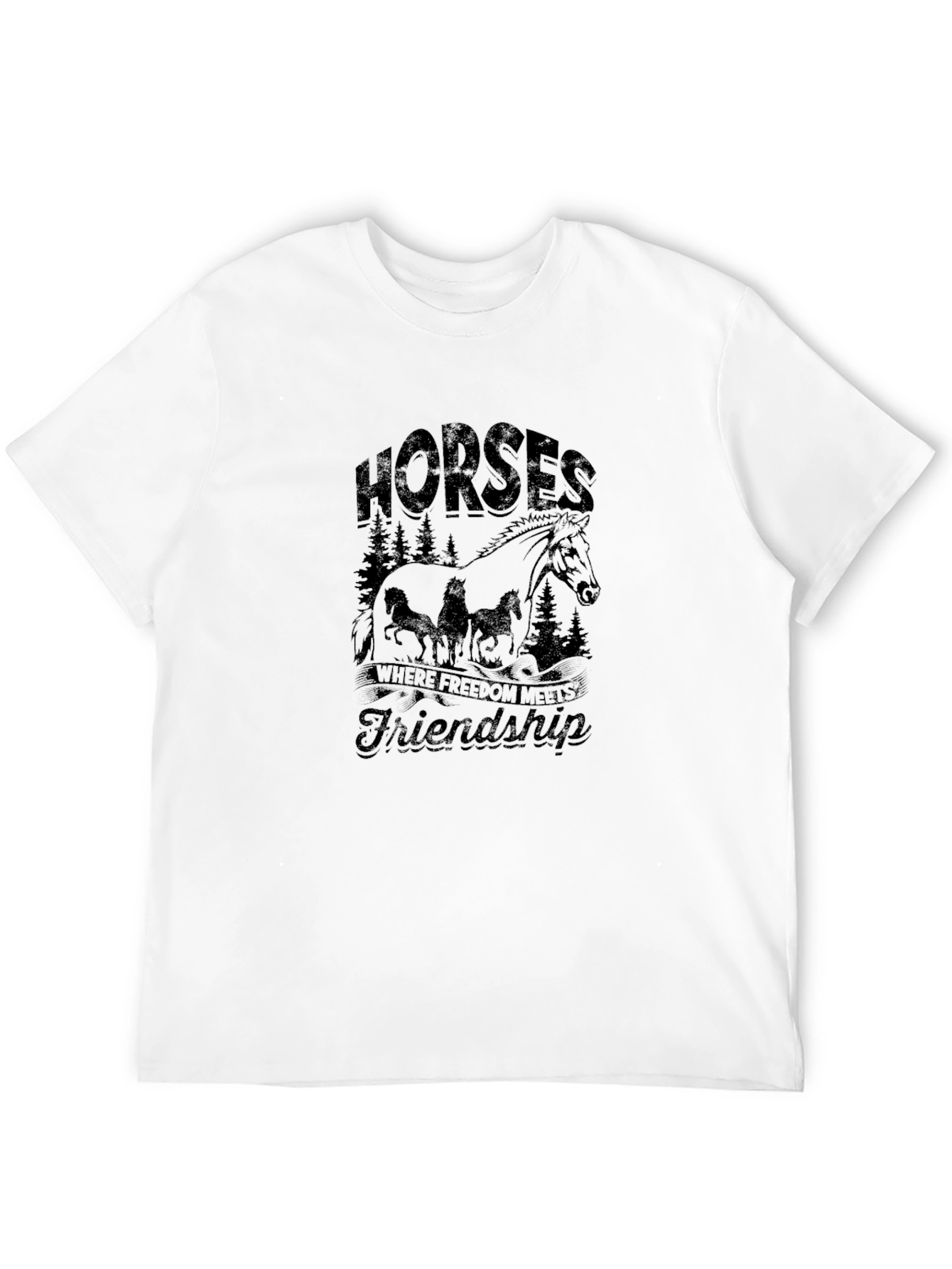 Horses Freedom Friendship Graphic Tee
