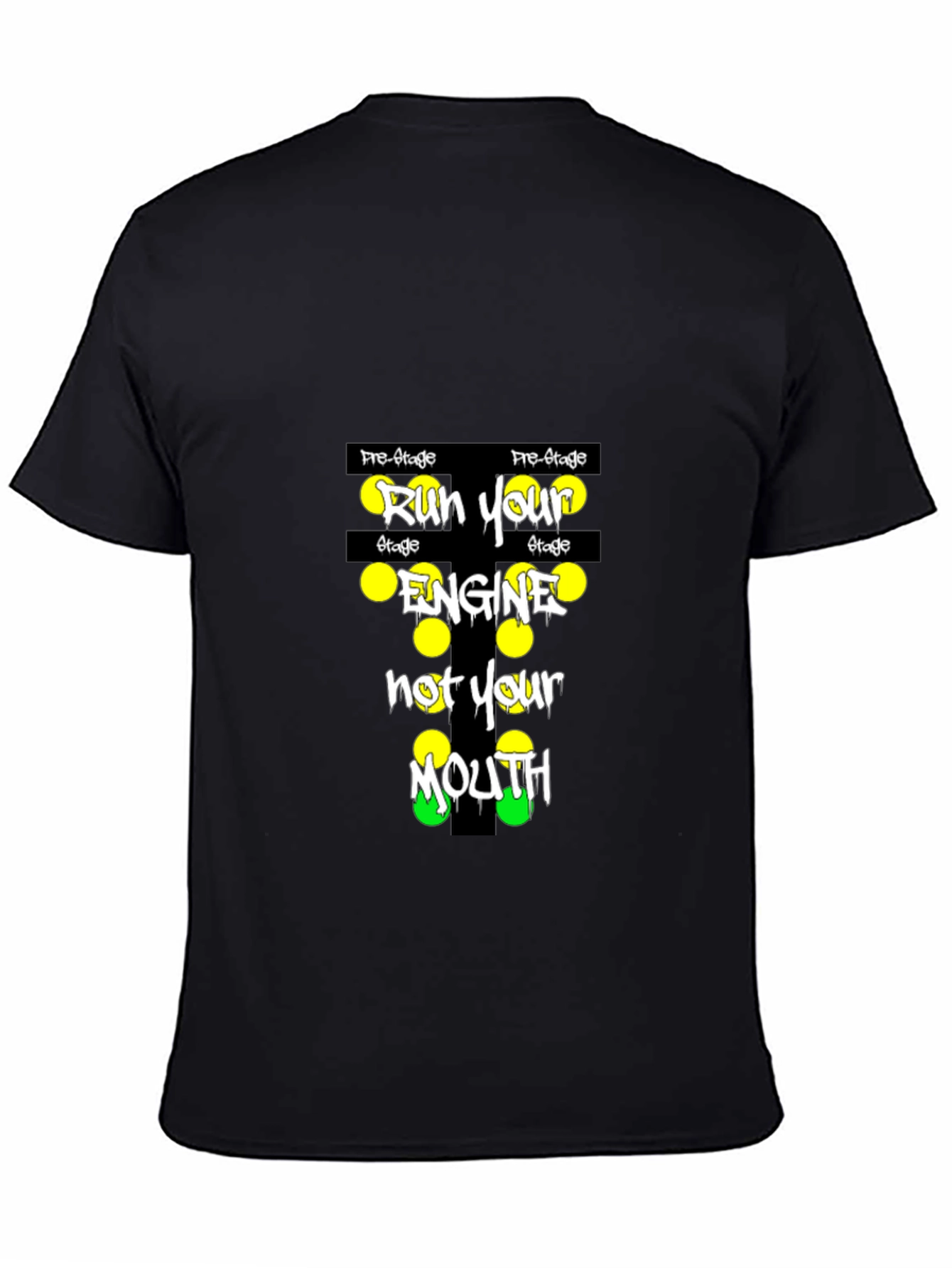 Run Your Engine Graphic T-Shirt - Black
