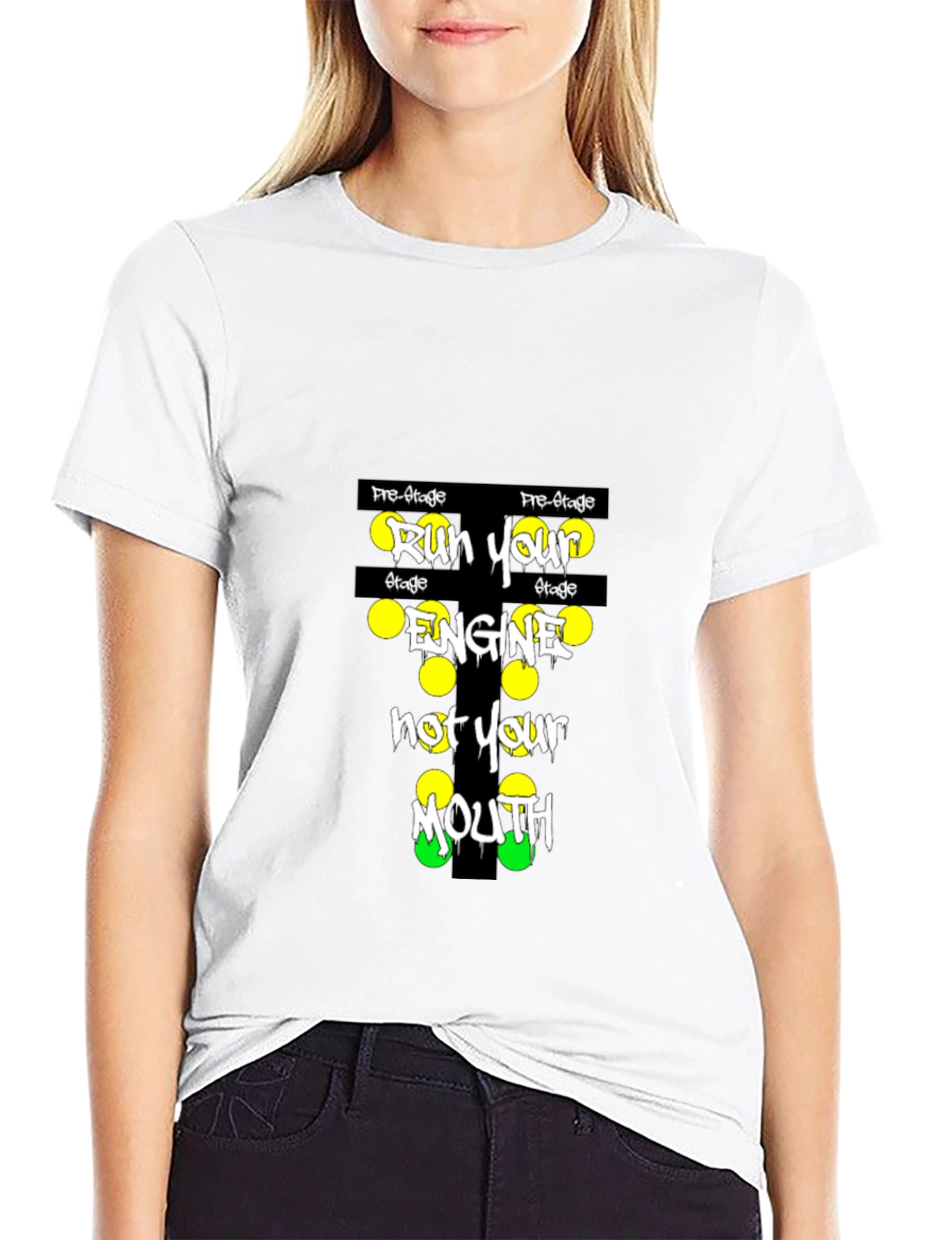 Run Your Engine Graphic T-Shirt - Black