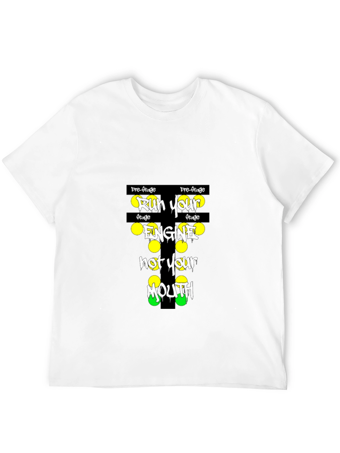 Run Your Engine Graphic T-Shirt - Black