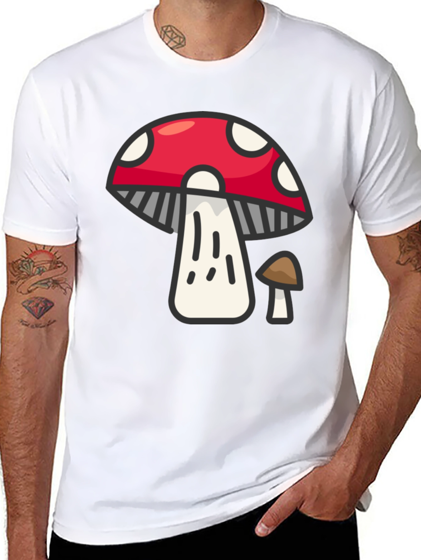 Mushroom Graphic T-Shirt - Funky Fungi Tee