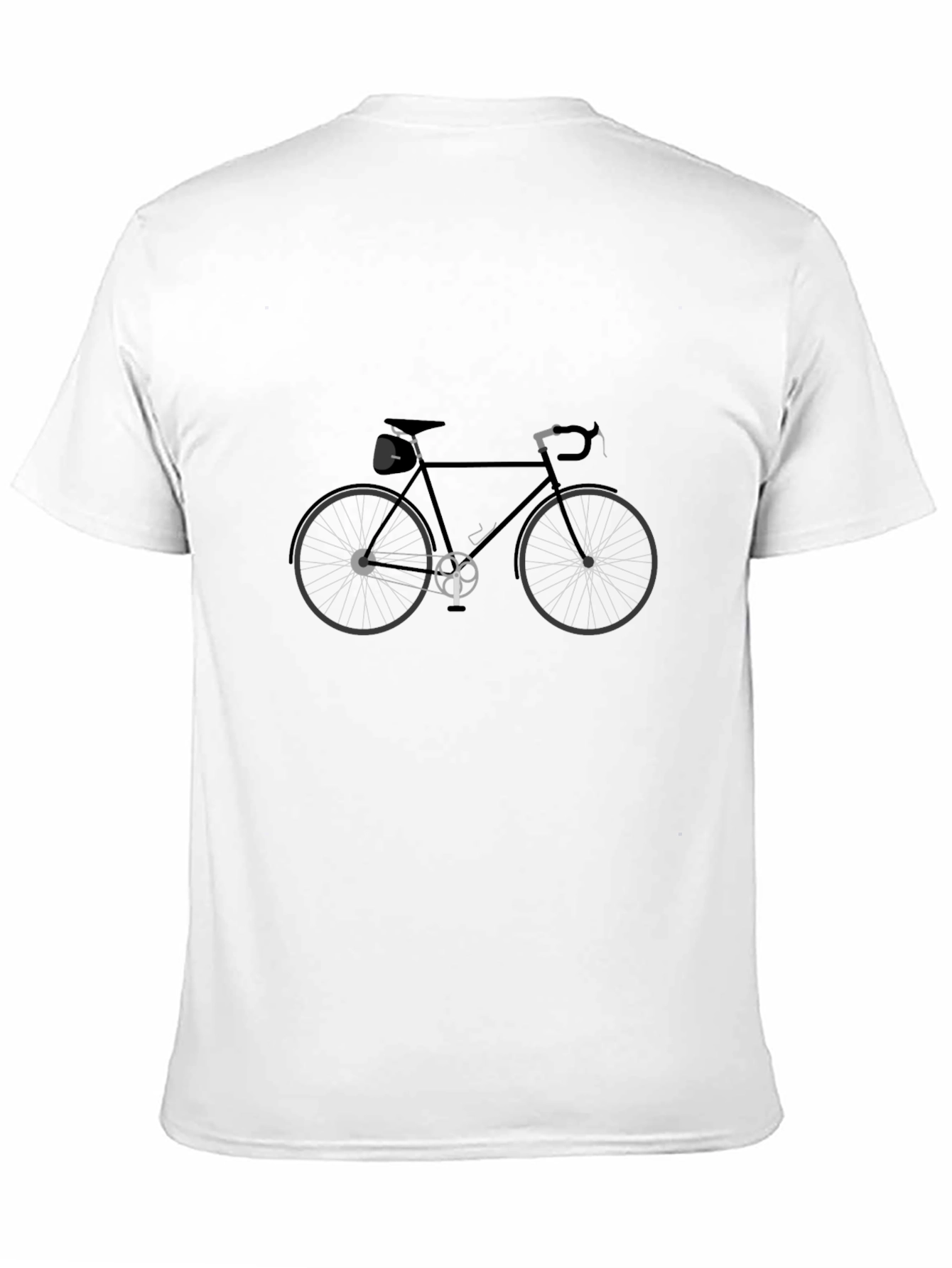 Black Bicycle Graphic Tee - Minimalist Design