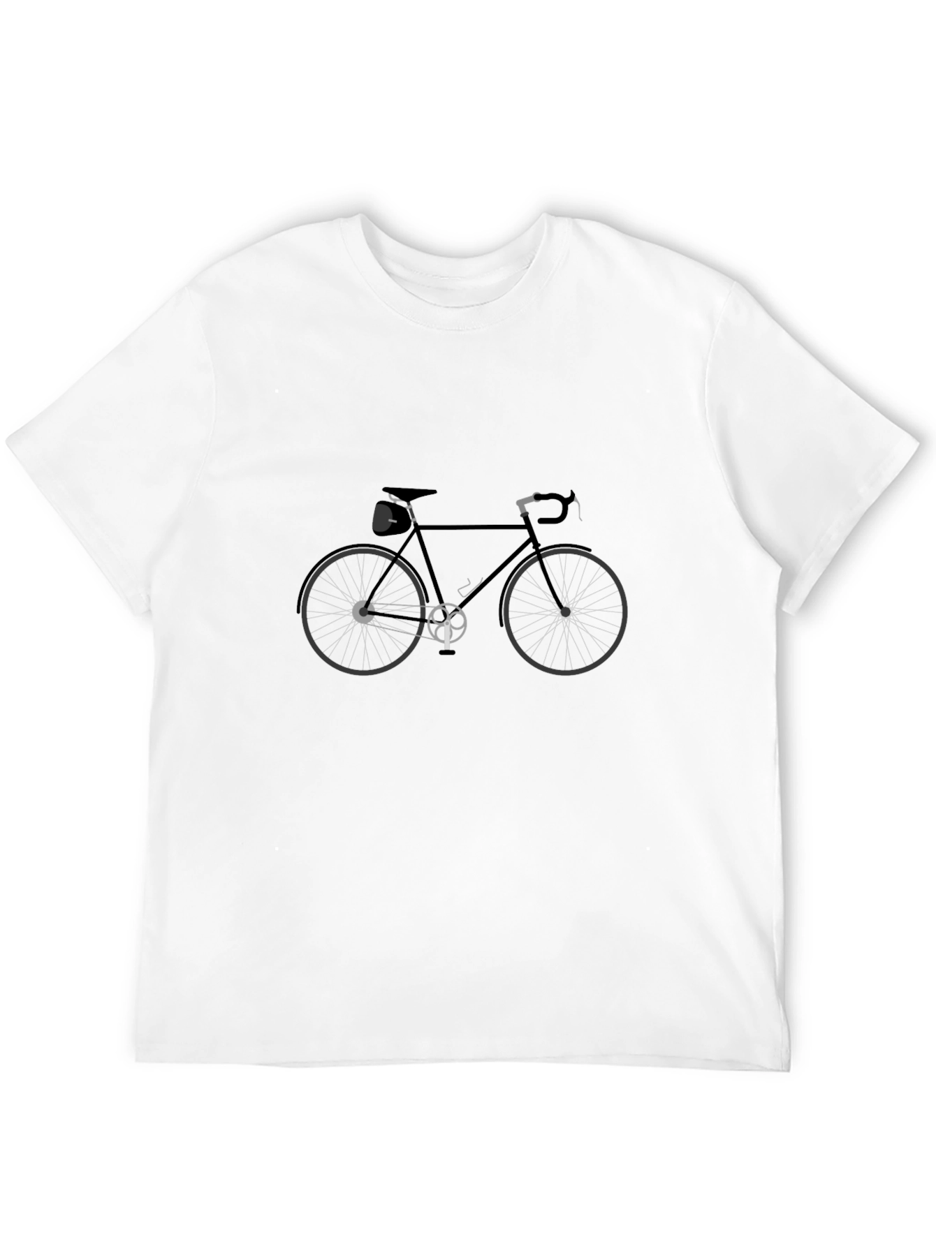 Black Bicycle Graphic Tee - Minimalist Design