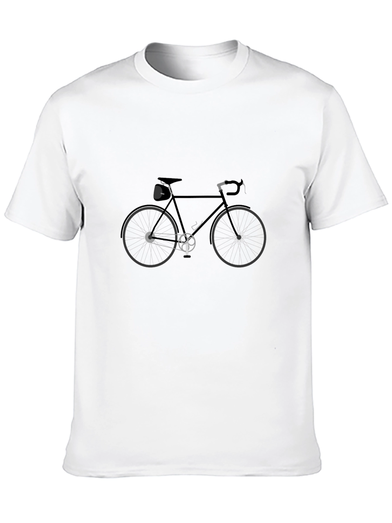 Black Bicycle Graphic Tee - Minimalist Design