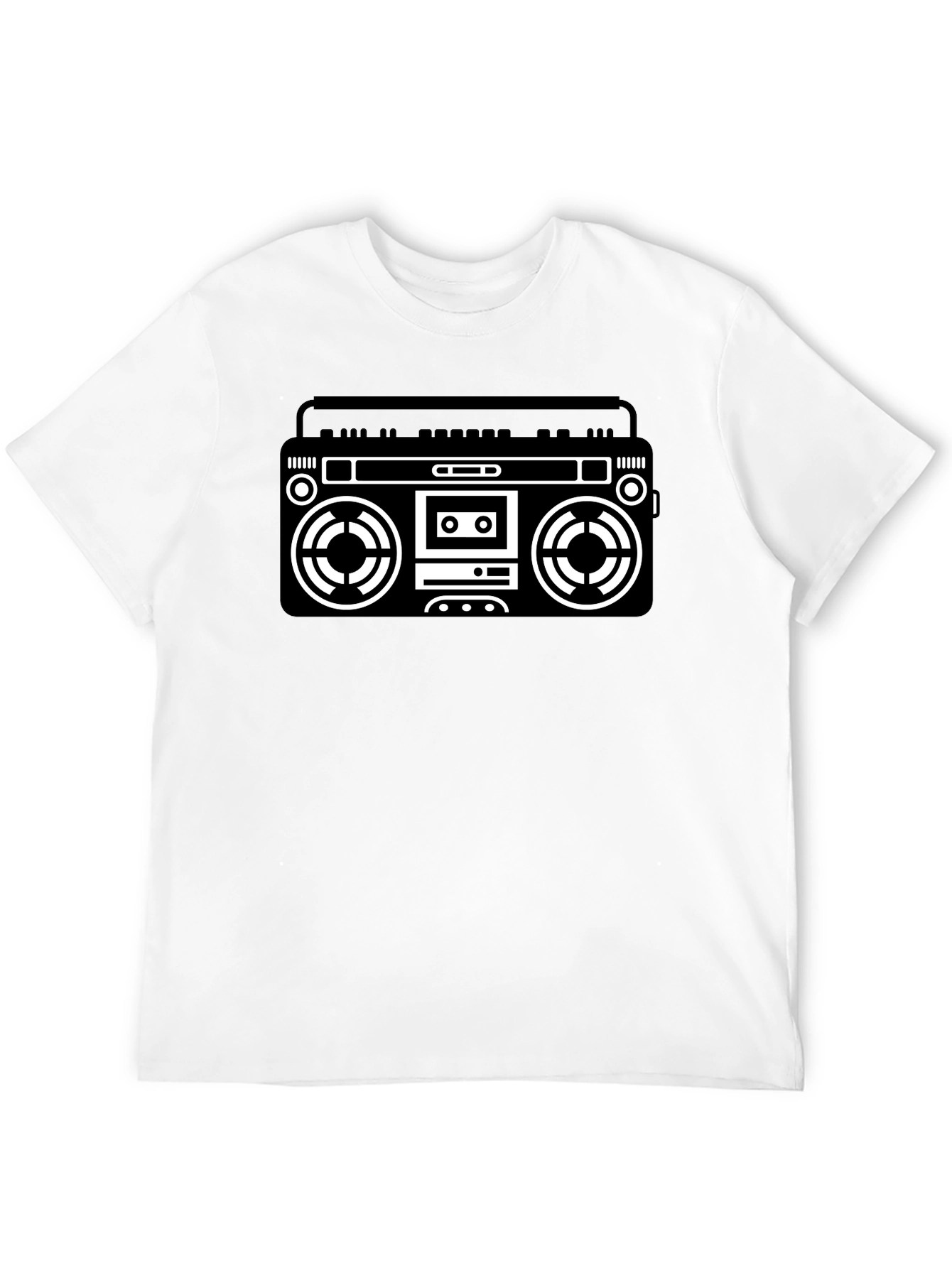 Retro Boombox Graphic Tee - Classic Cool